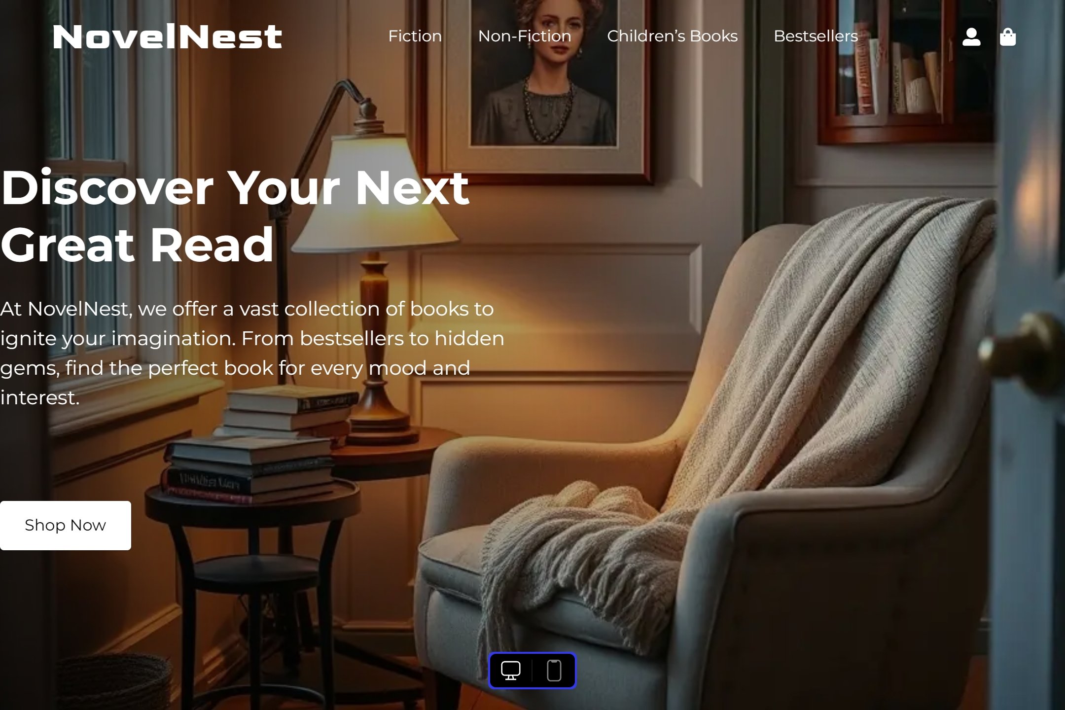 Book retailer website template