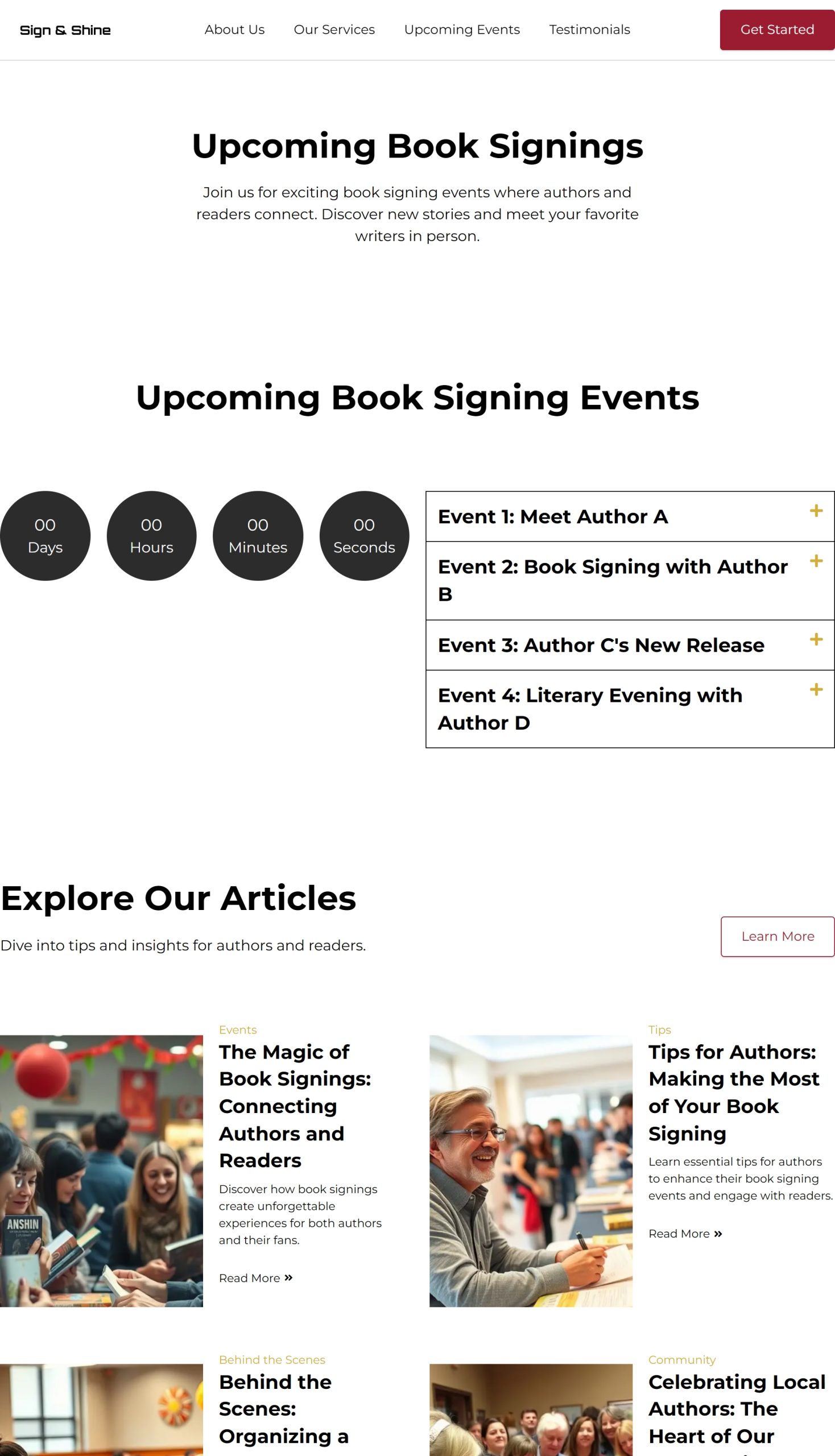 Upcoming Events