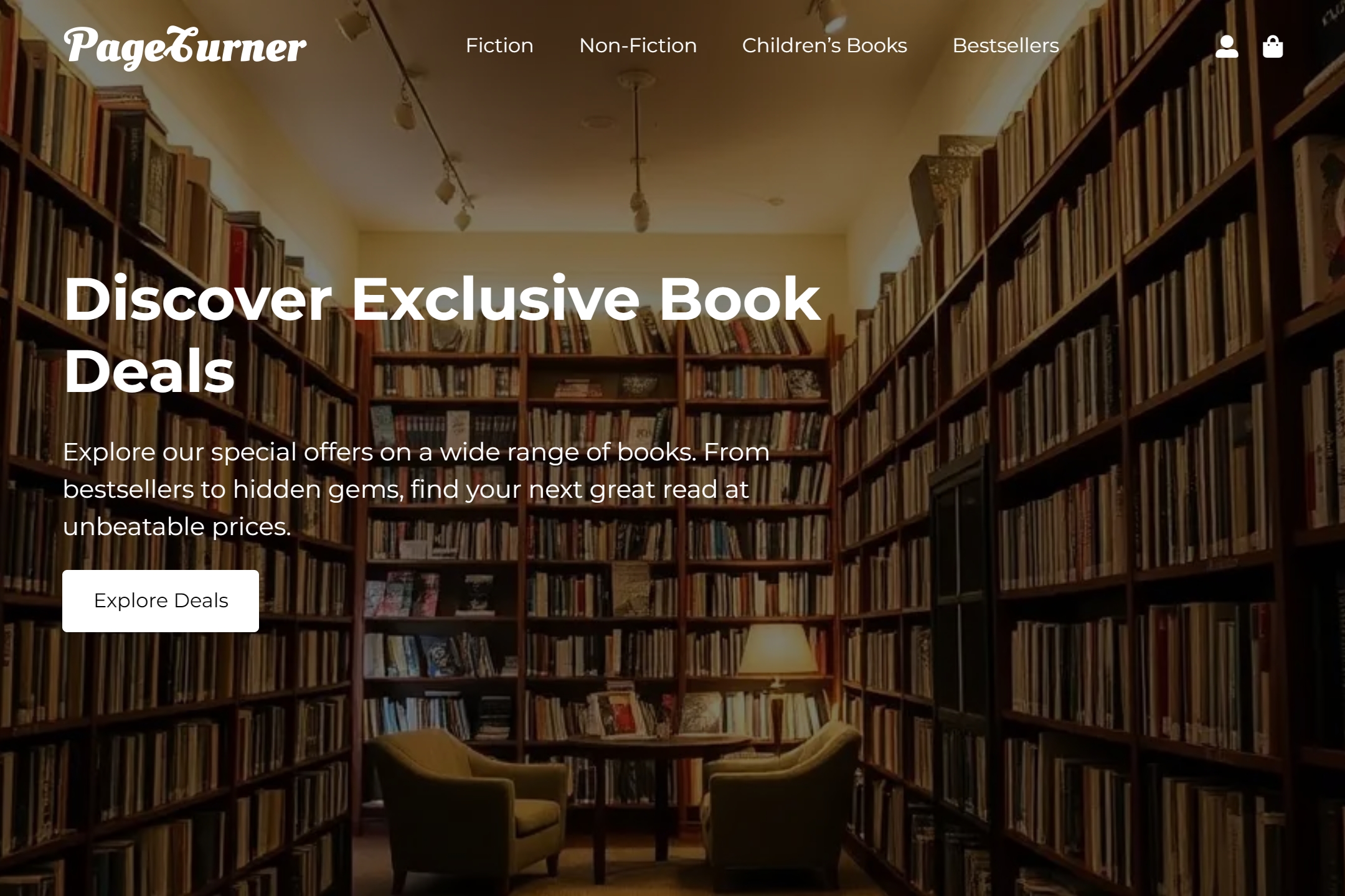 Bookstore website template