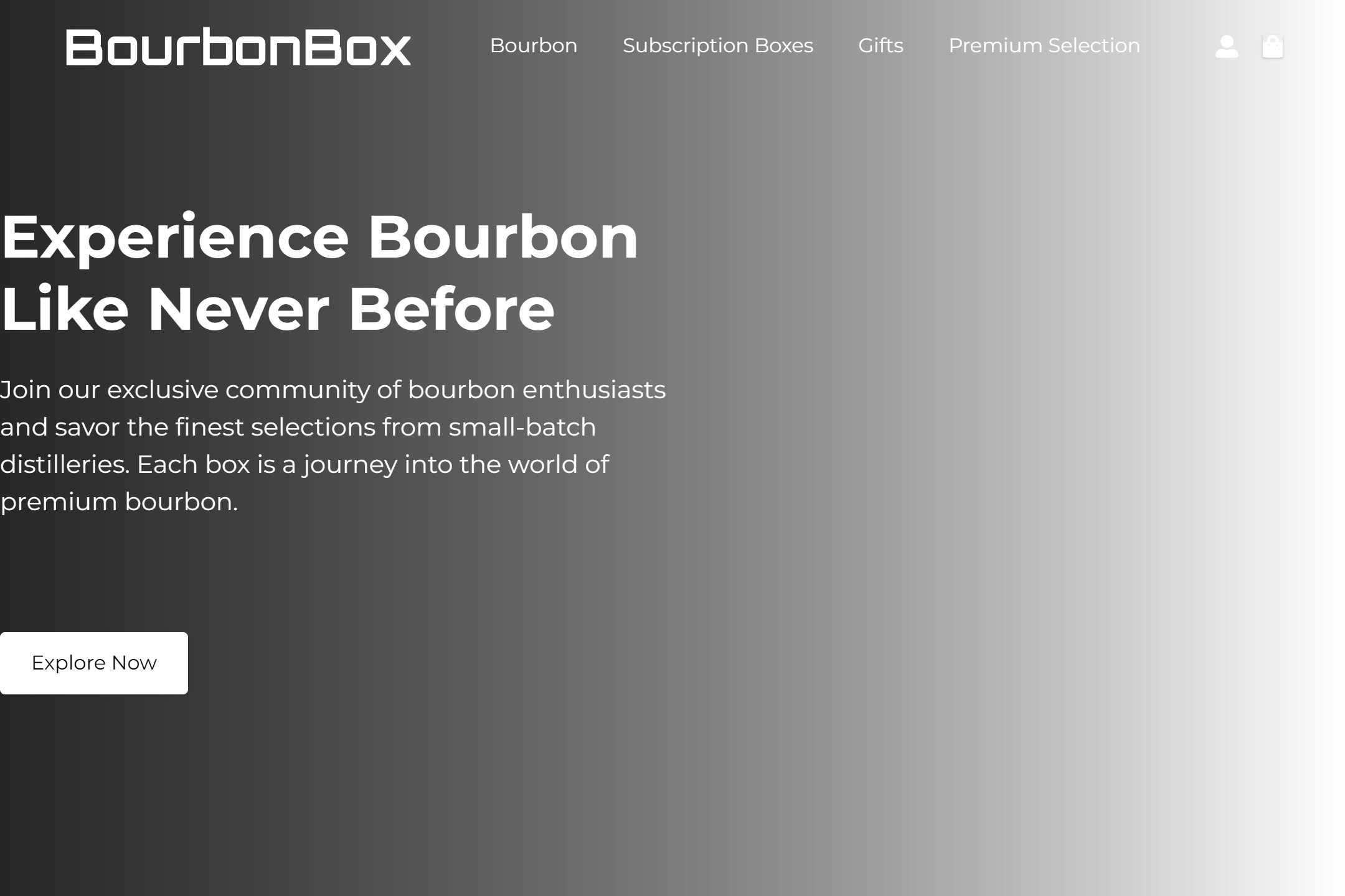 Bourbon subscription box website template