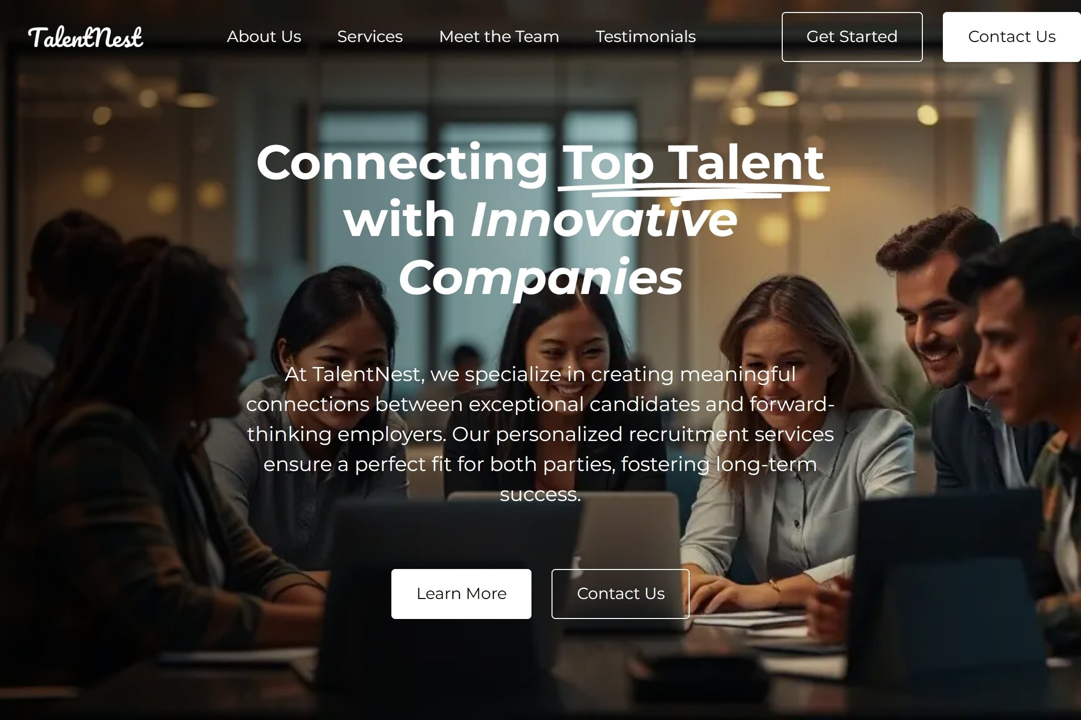 Boutique recruitment agency website template