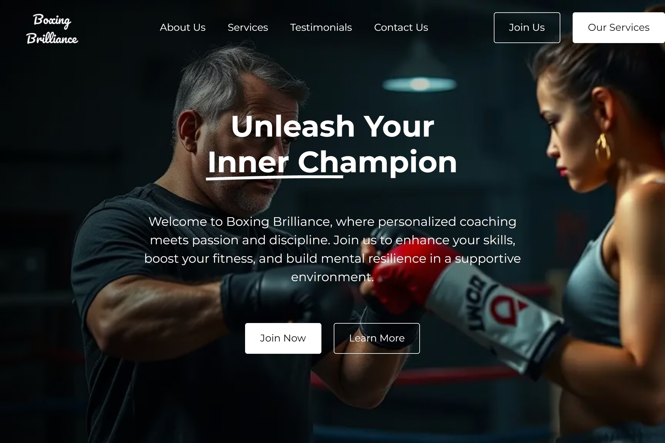 Boxing coach website template