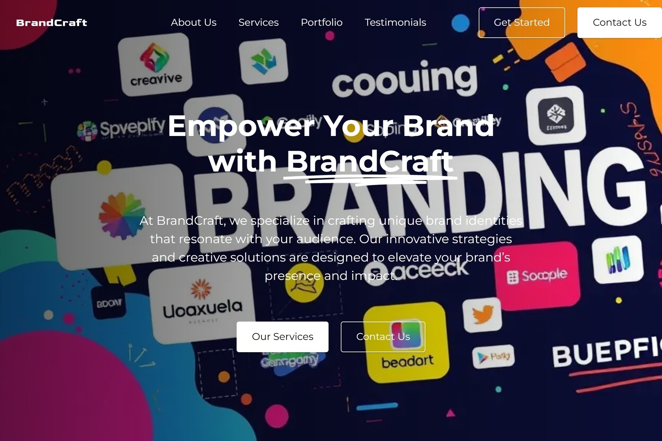 Branding agency website template