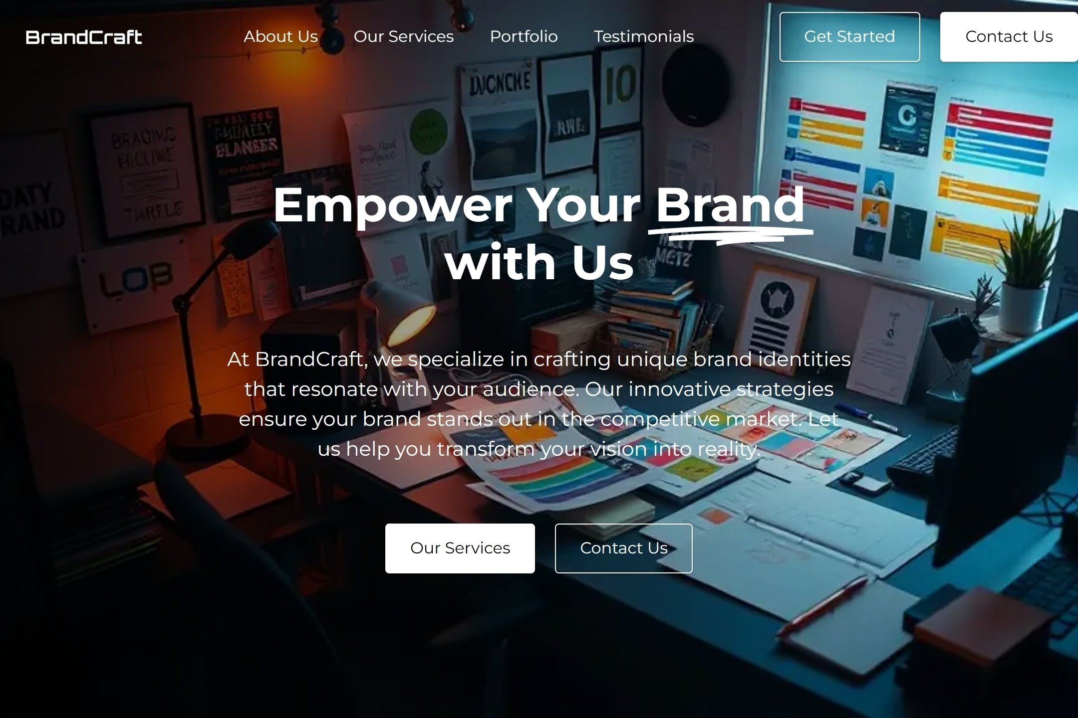 Branding website template
