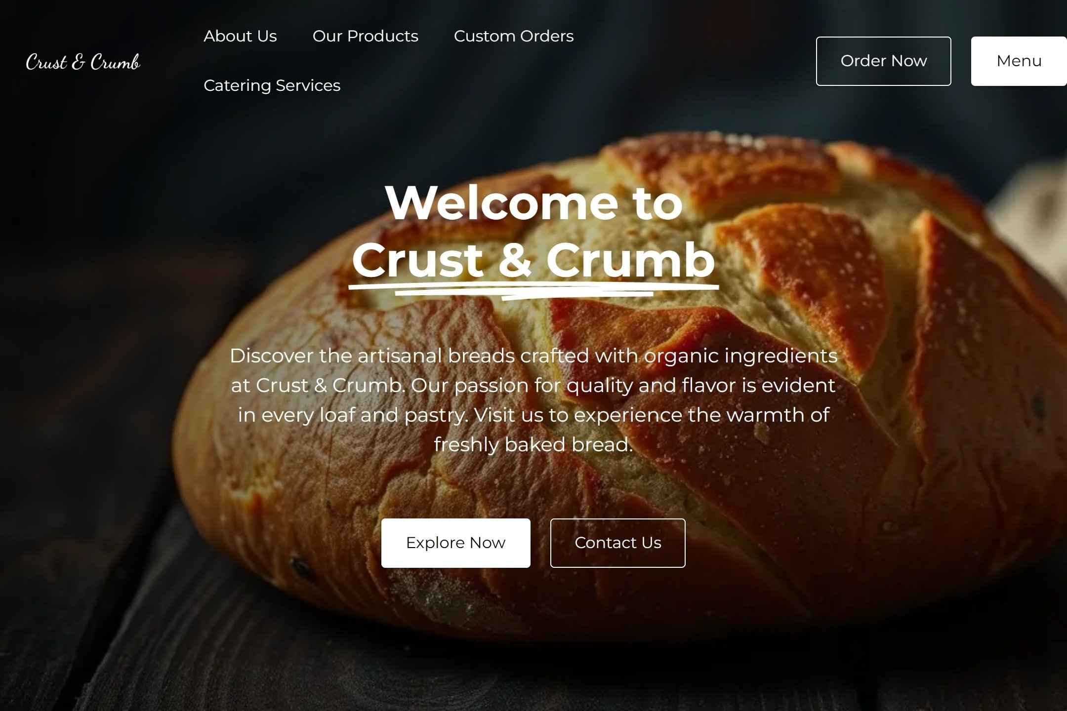 Bread shop website template
