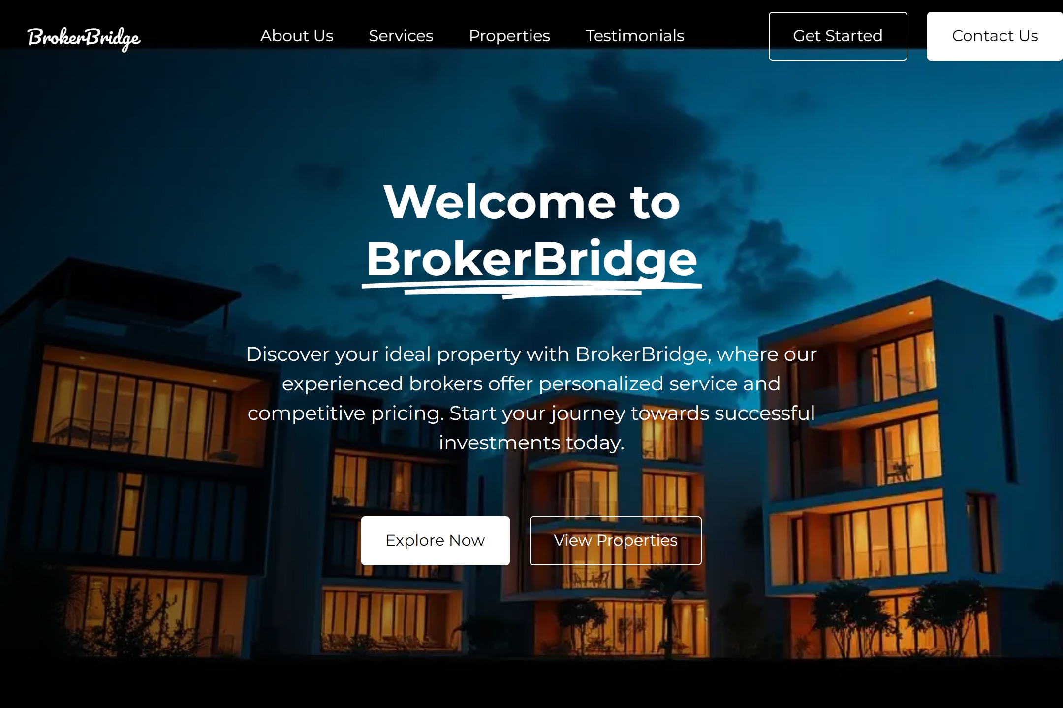 Broker website template
