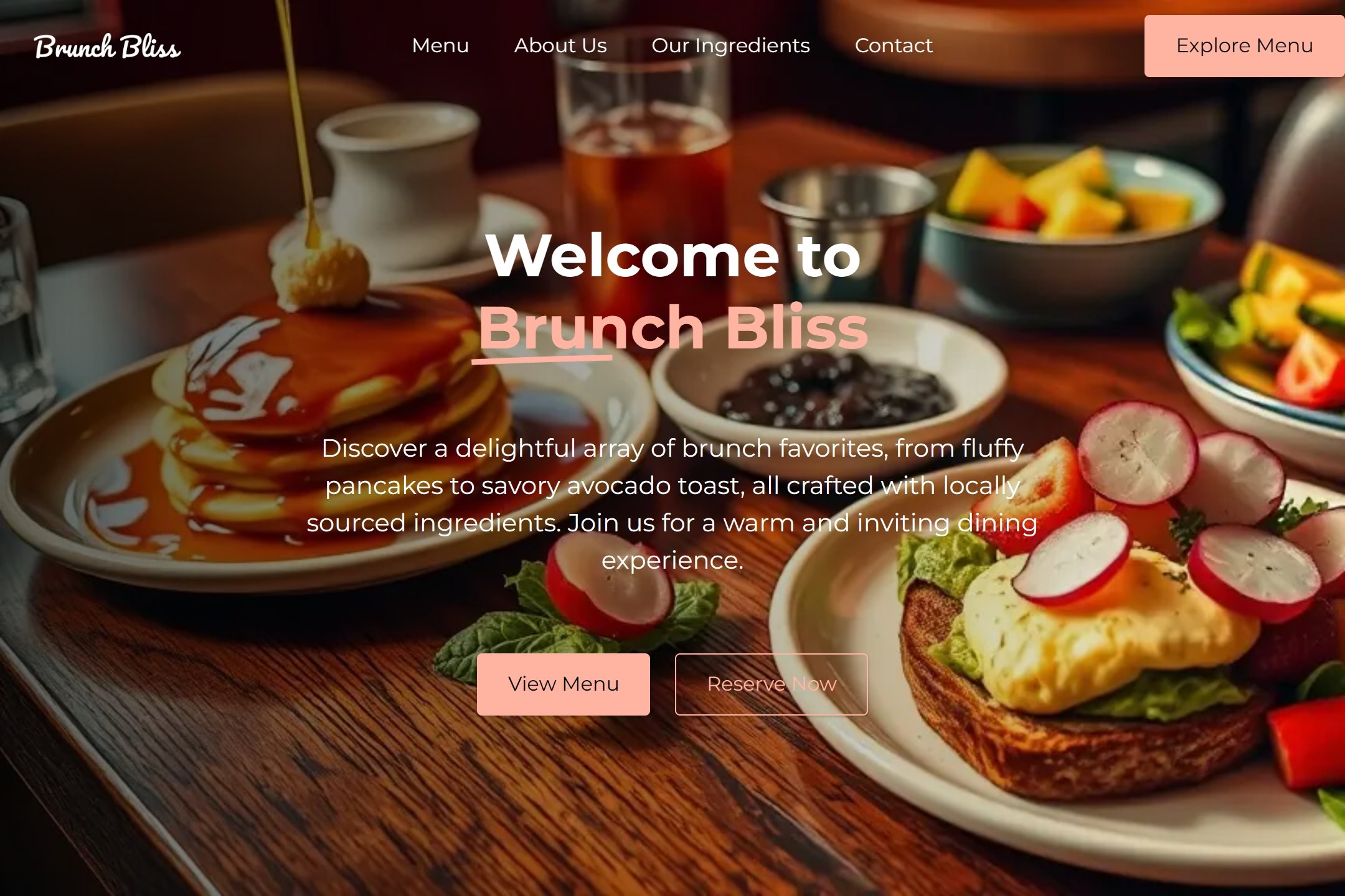 Brunch place website template