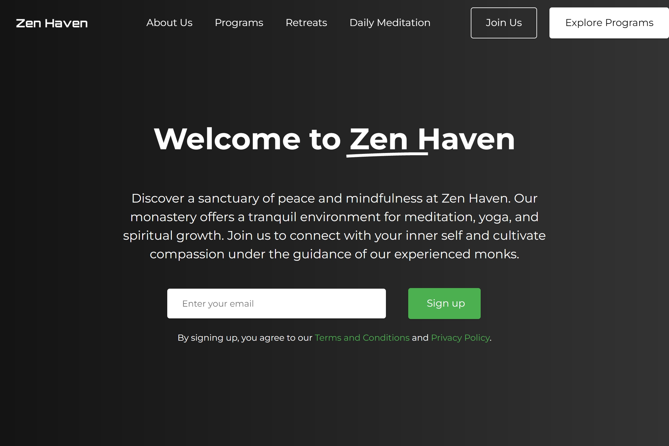 Buddhist monastery website template