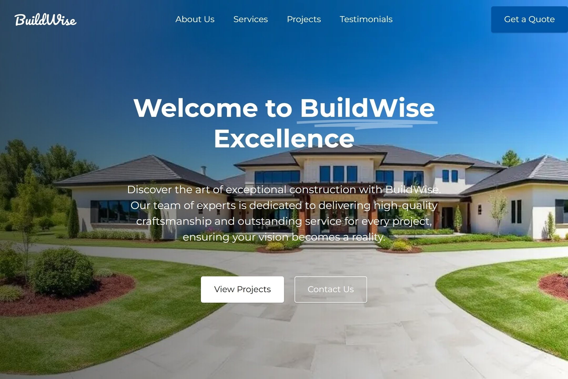 Building contractor website template