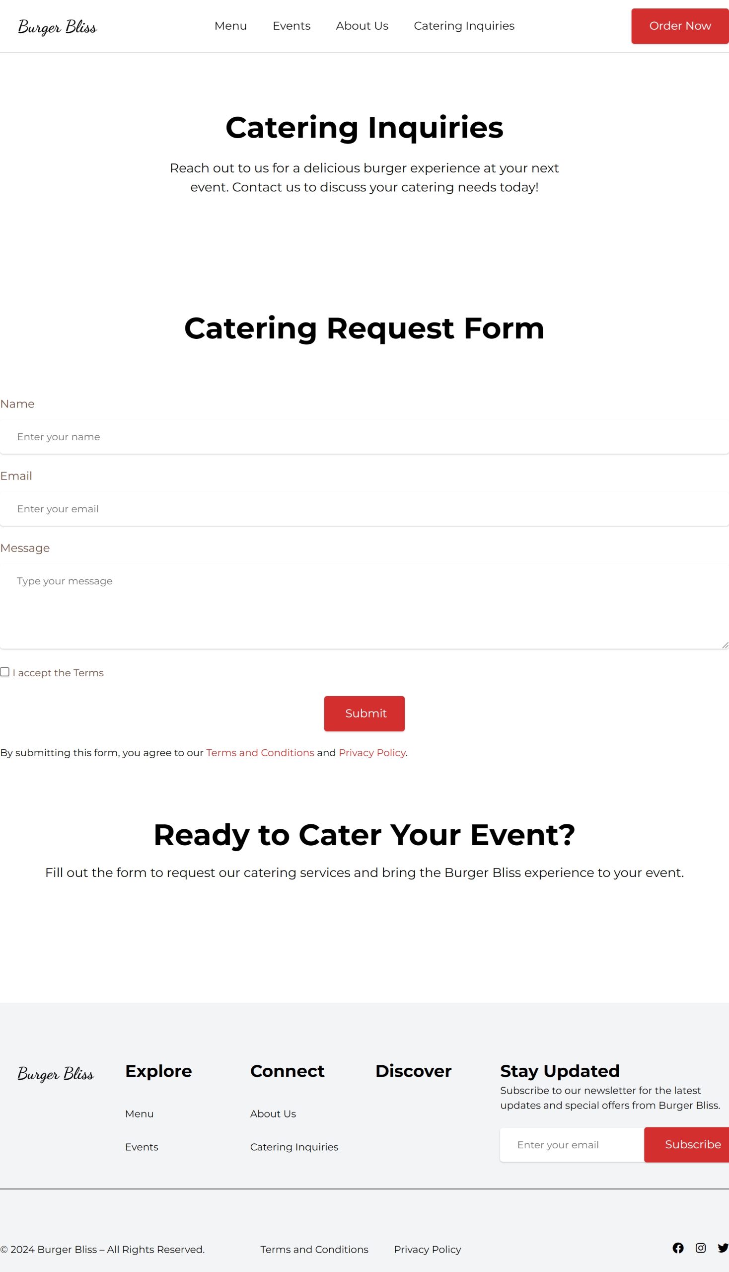 Catering Inquiries