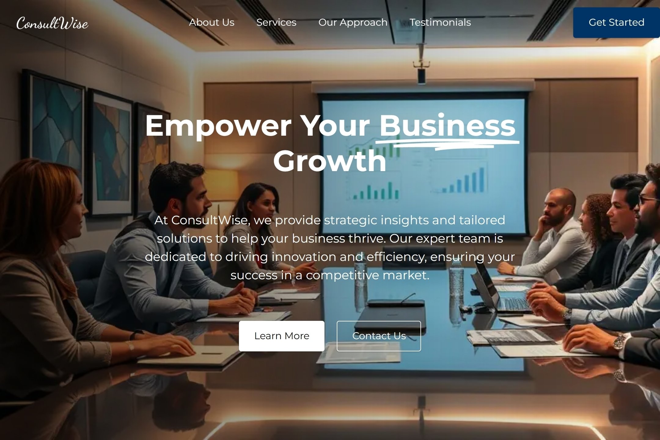 Business consultant website template
