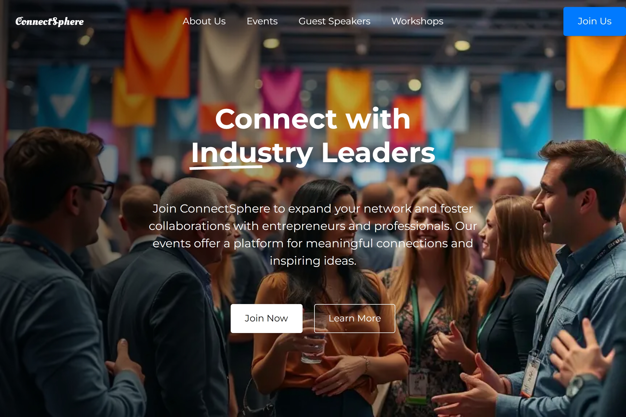 Business networking event website template