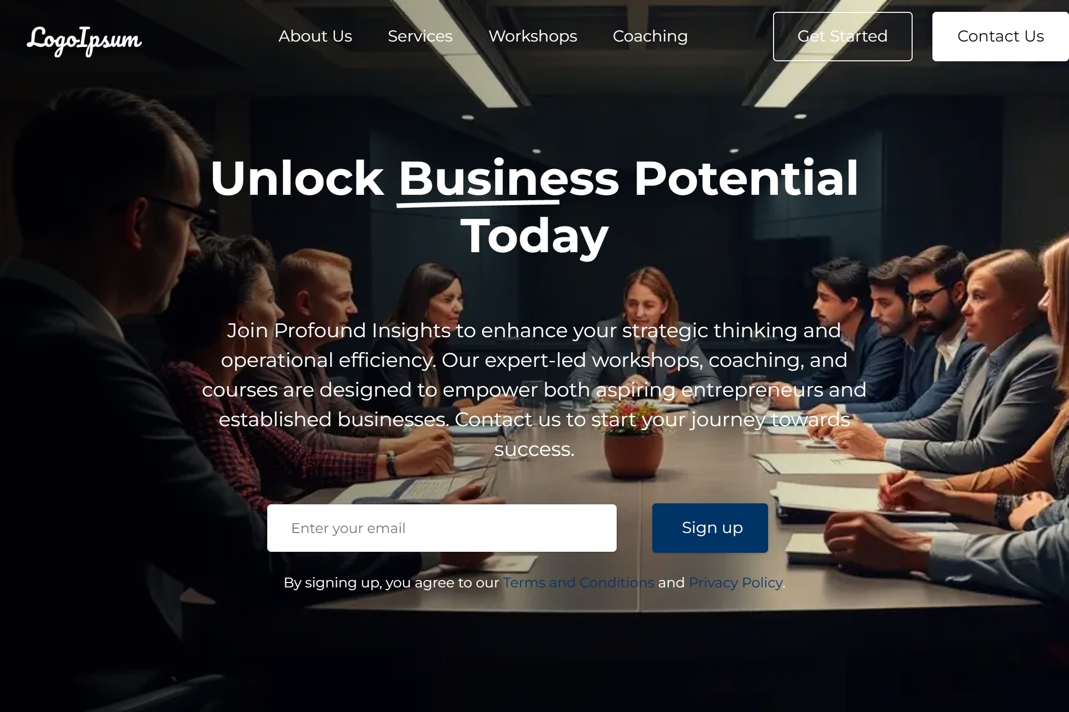 Business professor website template