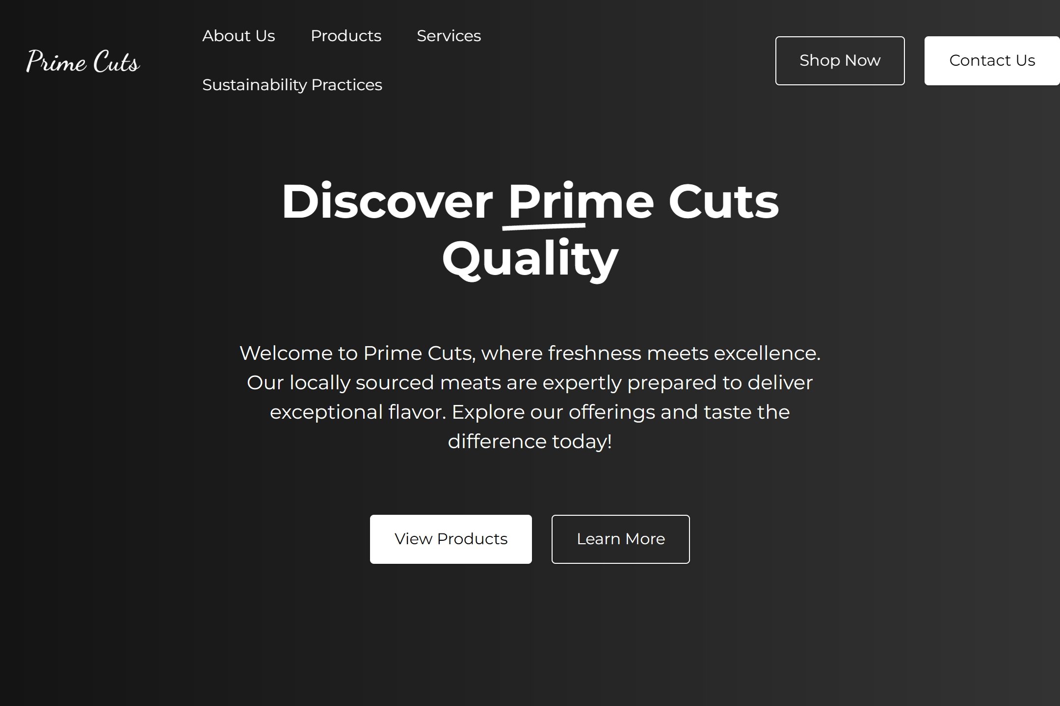 Butcher website template