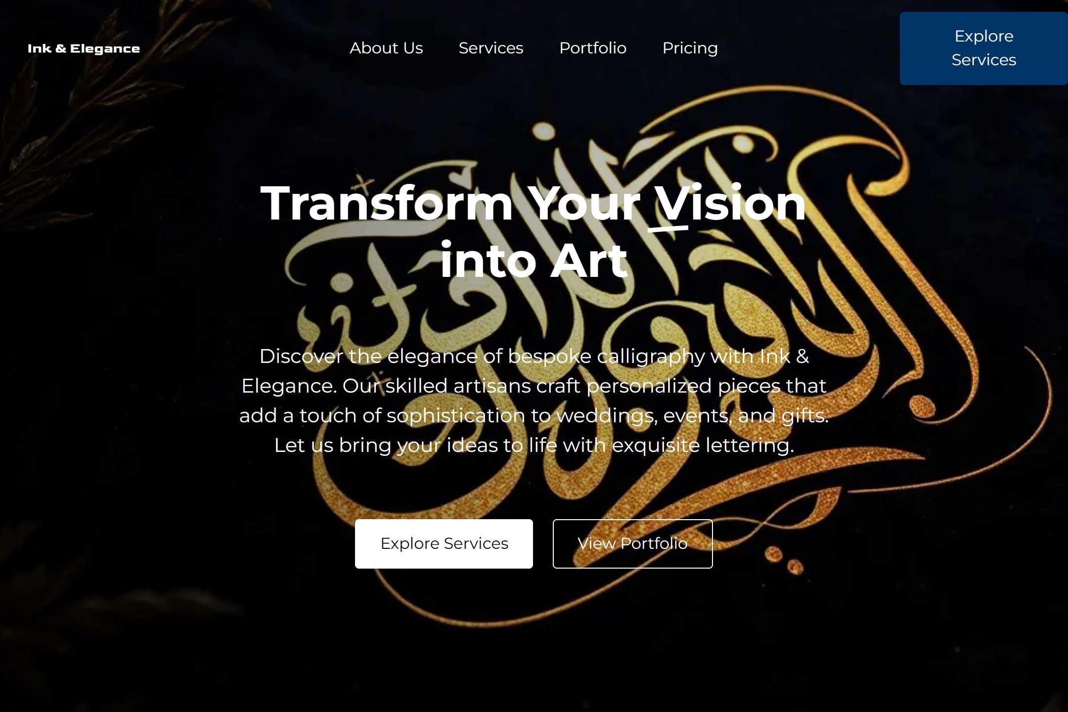 Calligrapher website template