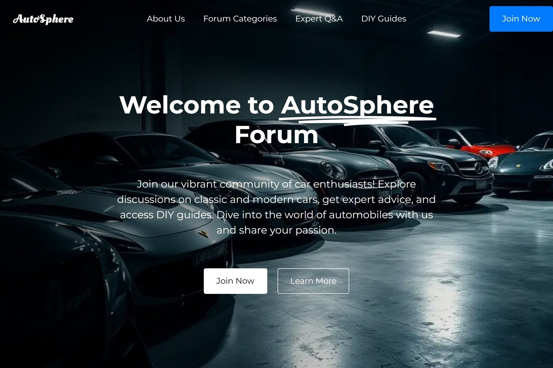 Car forum website template