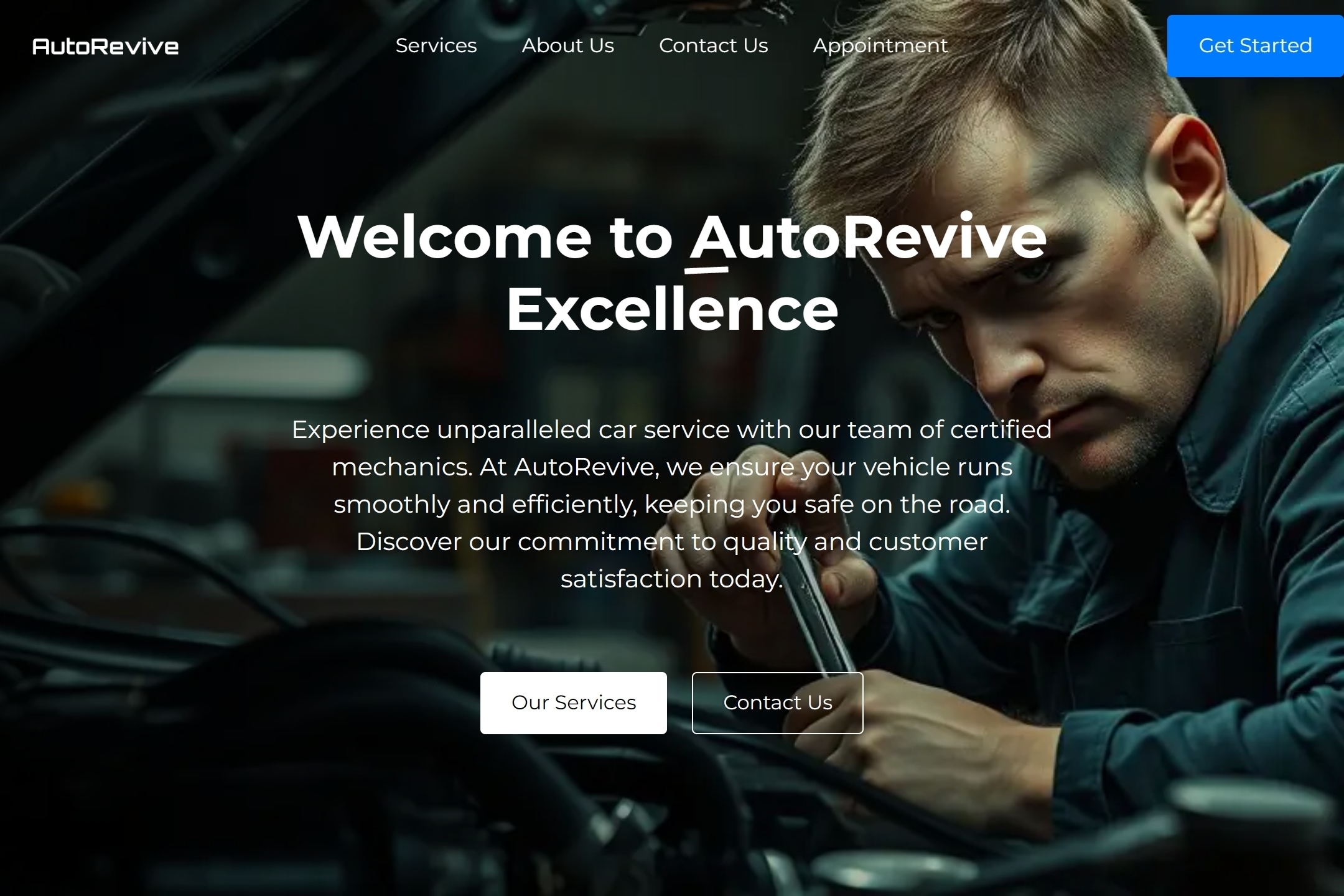 Car service website template