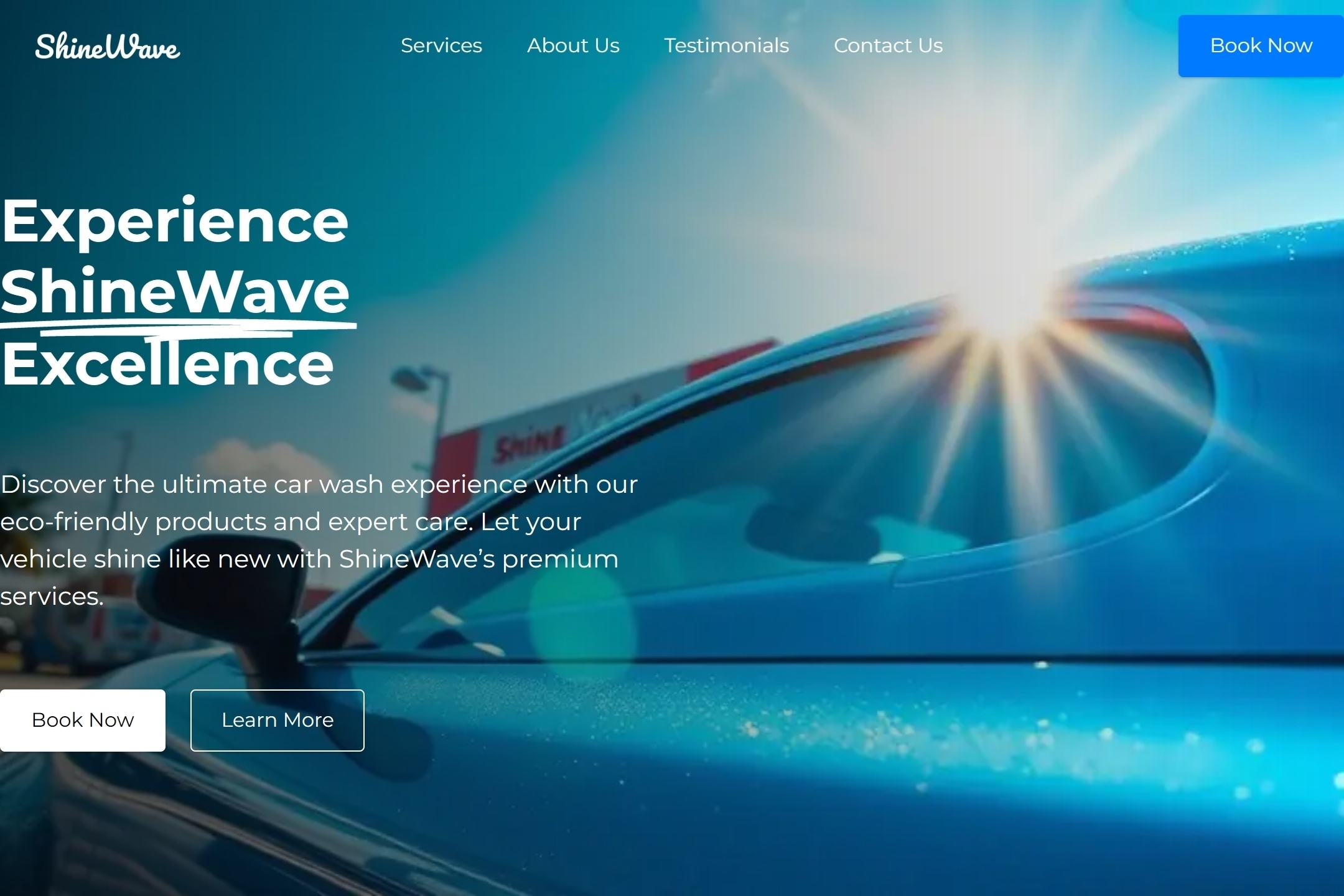 Car wash website template