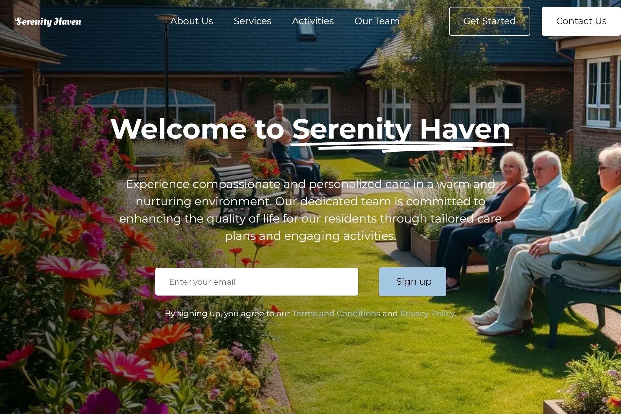 Care home website template