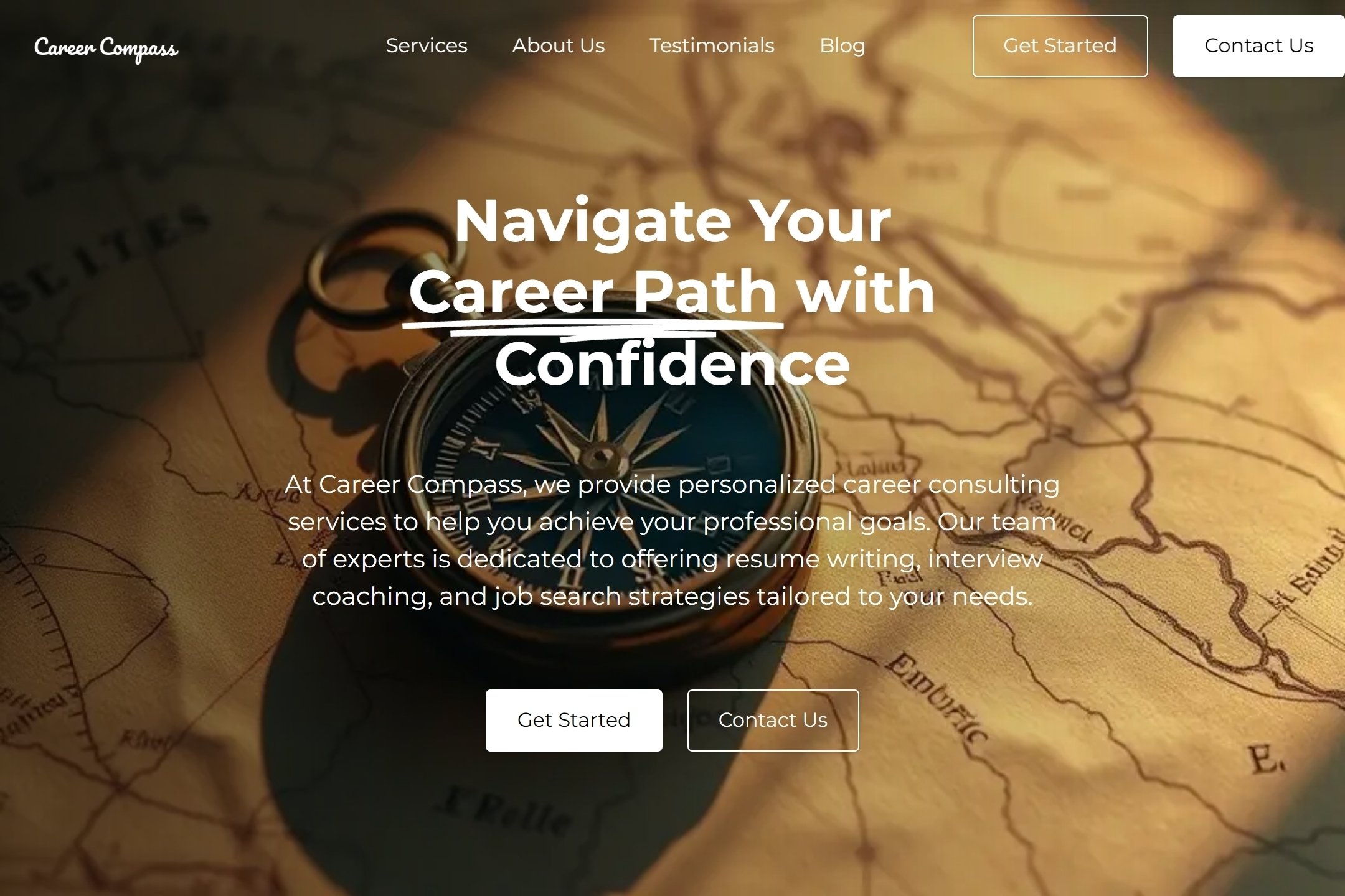 Career consultant website template