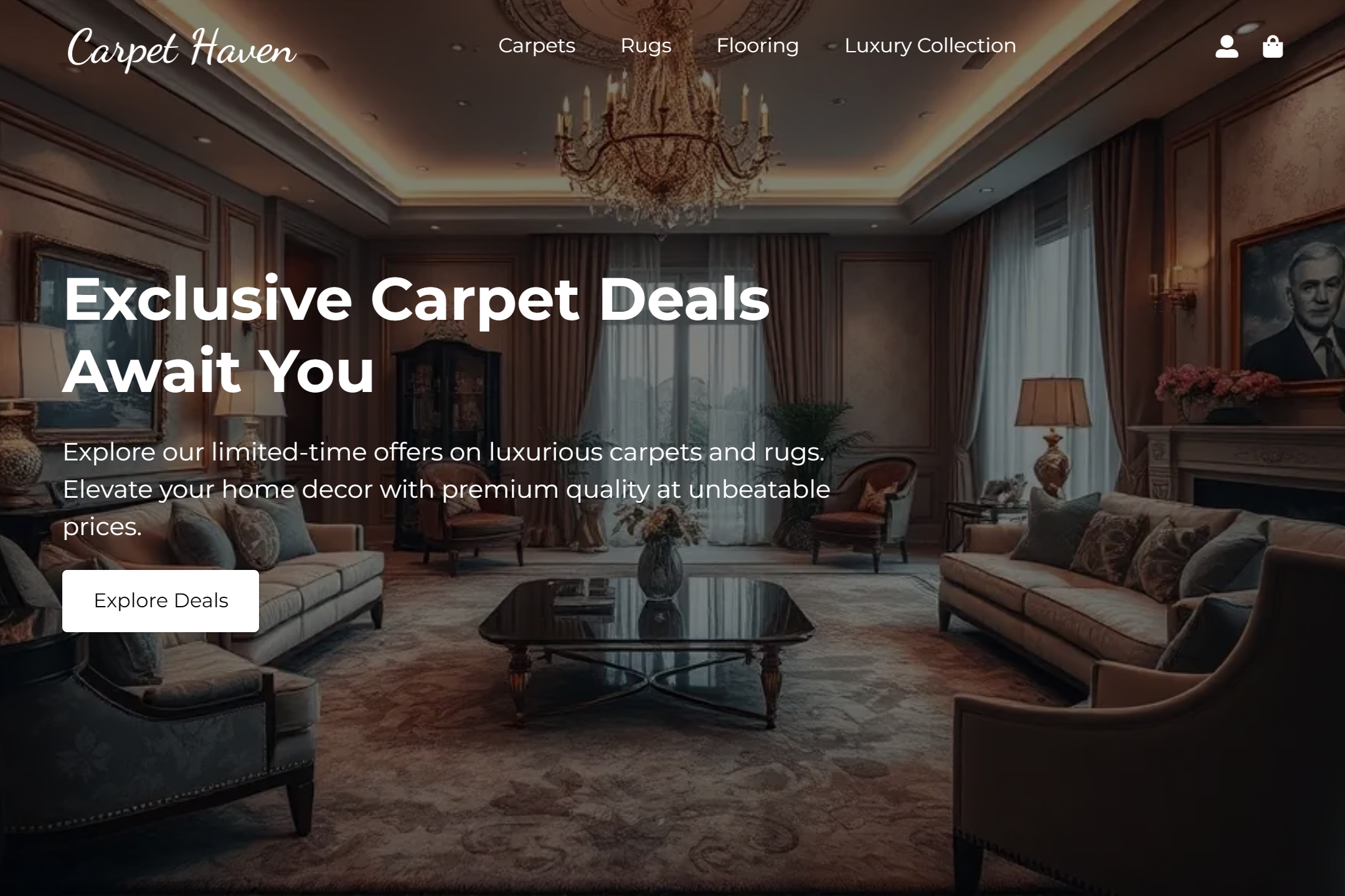 Carpet shop website template
