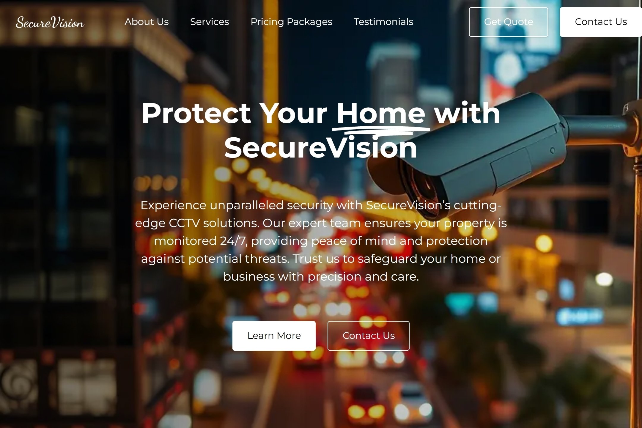 CCTV service and installation website template