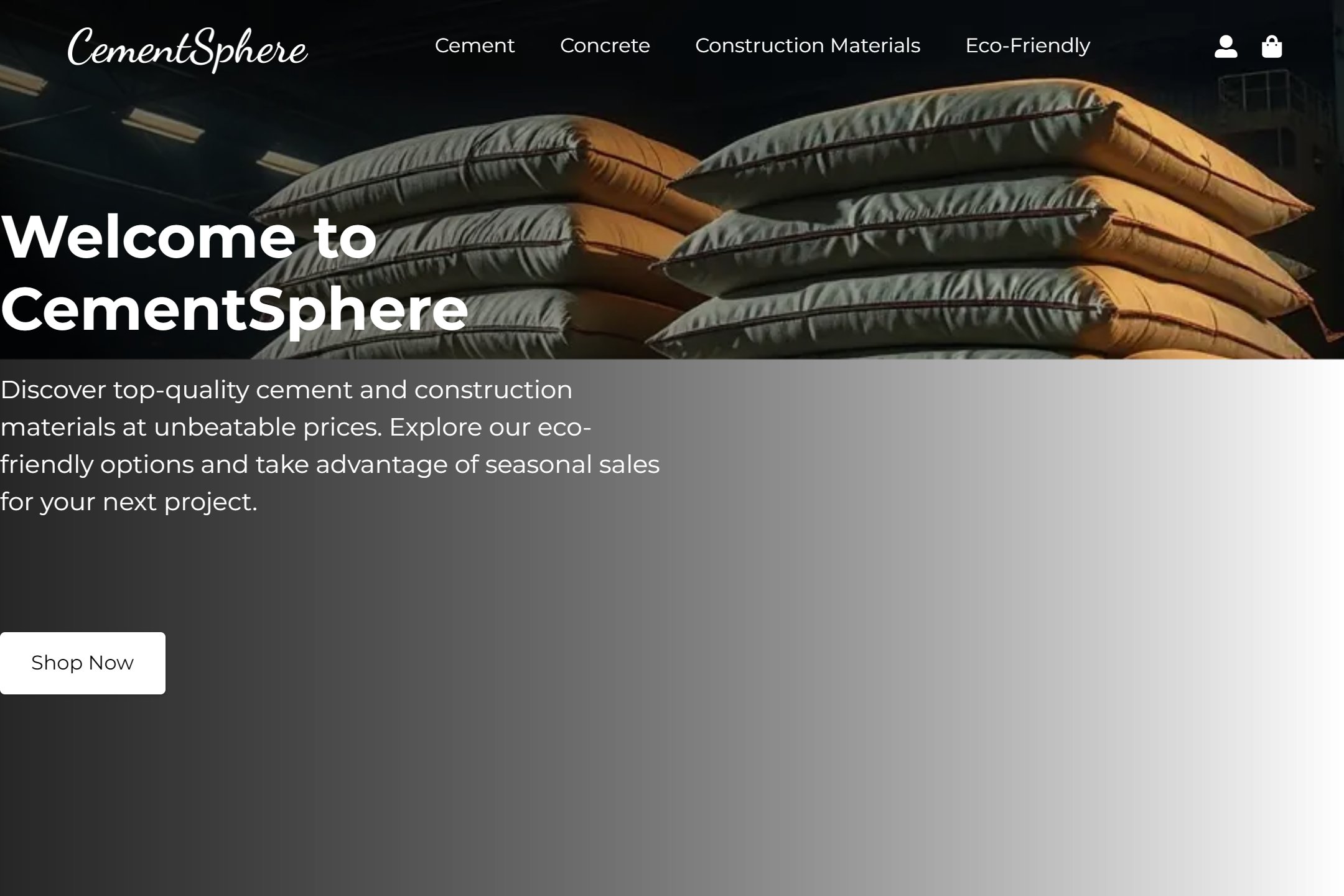 Cement supplier website template