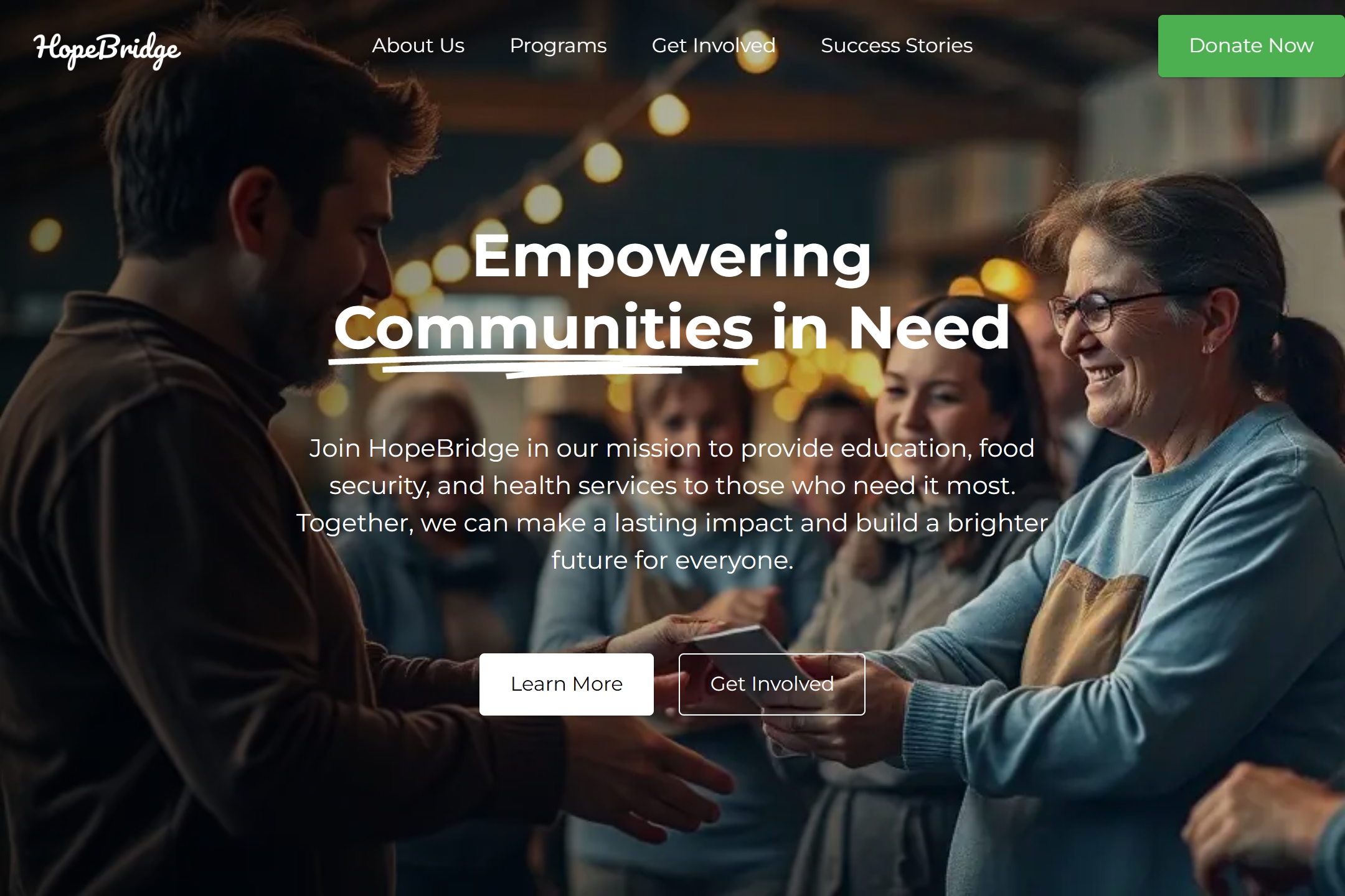 Charity website template