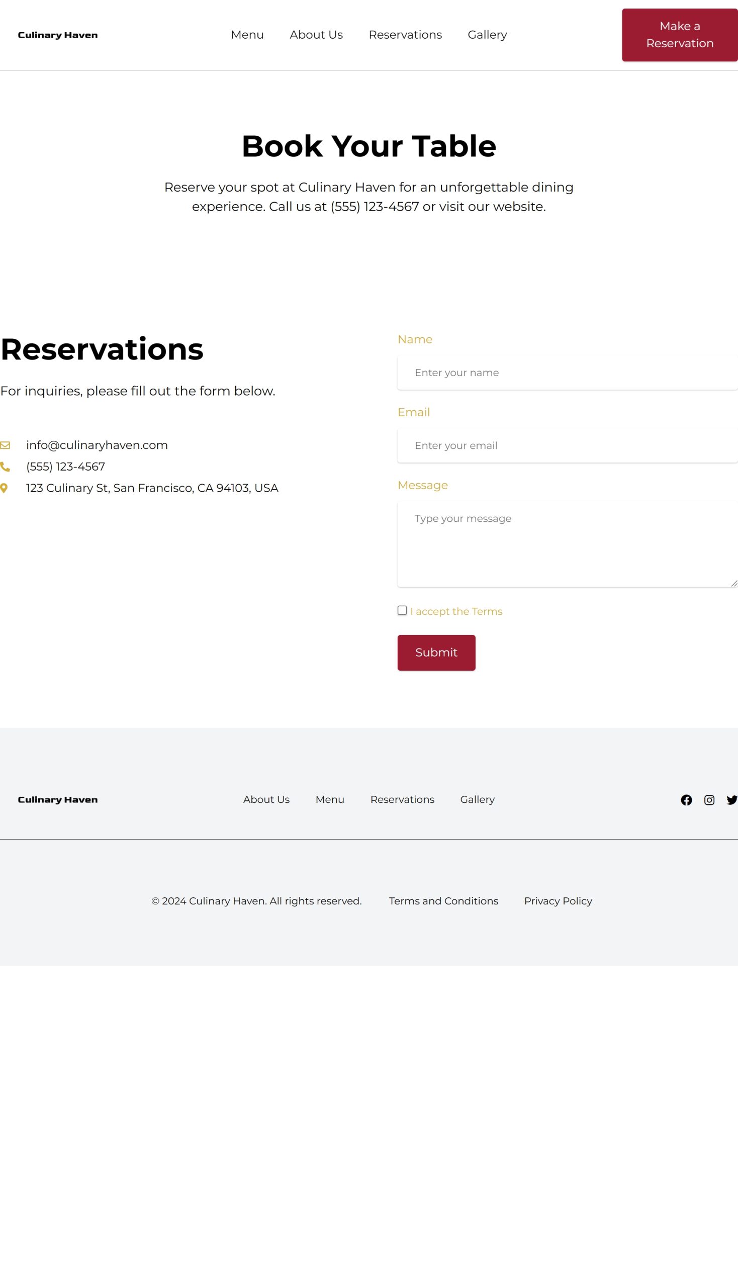 Reservations
