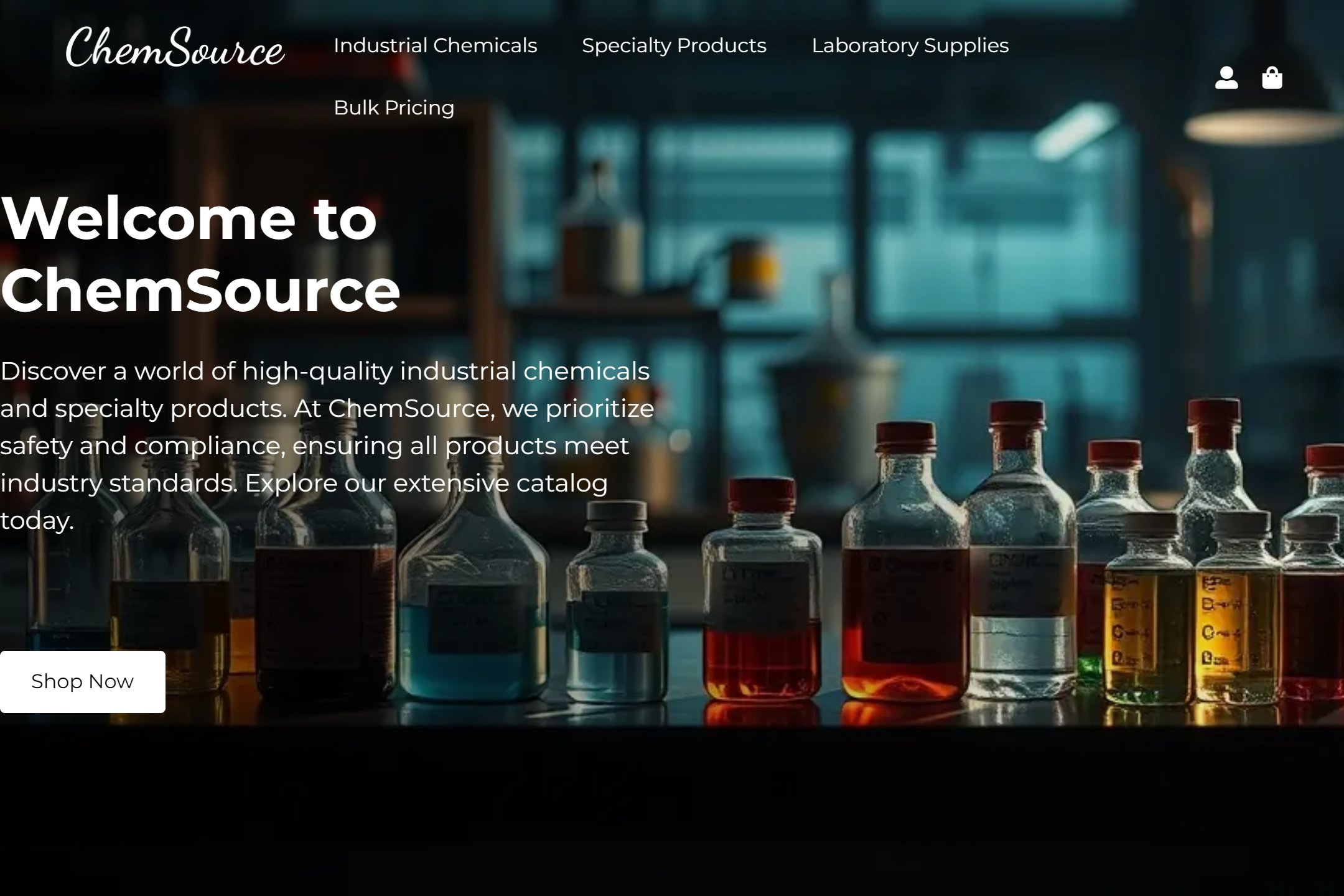 Chemical distributor website template