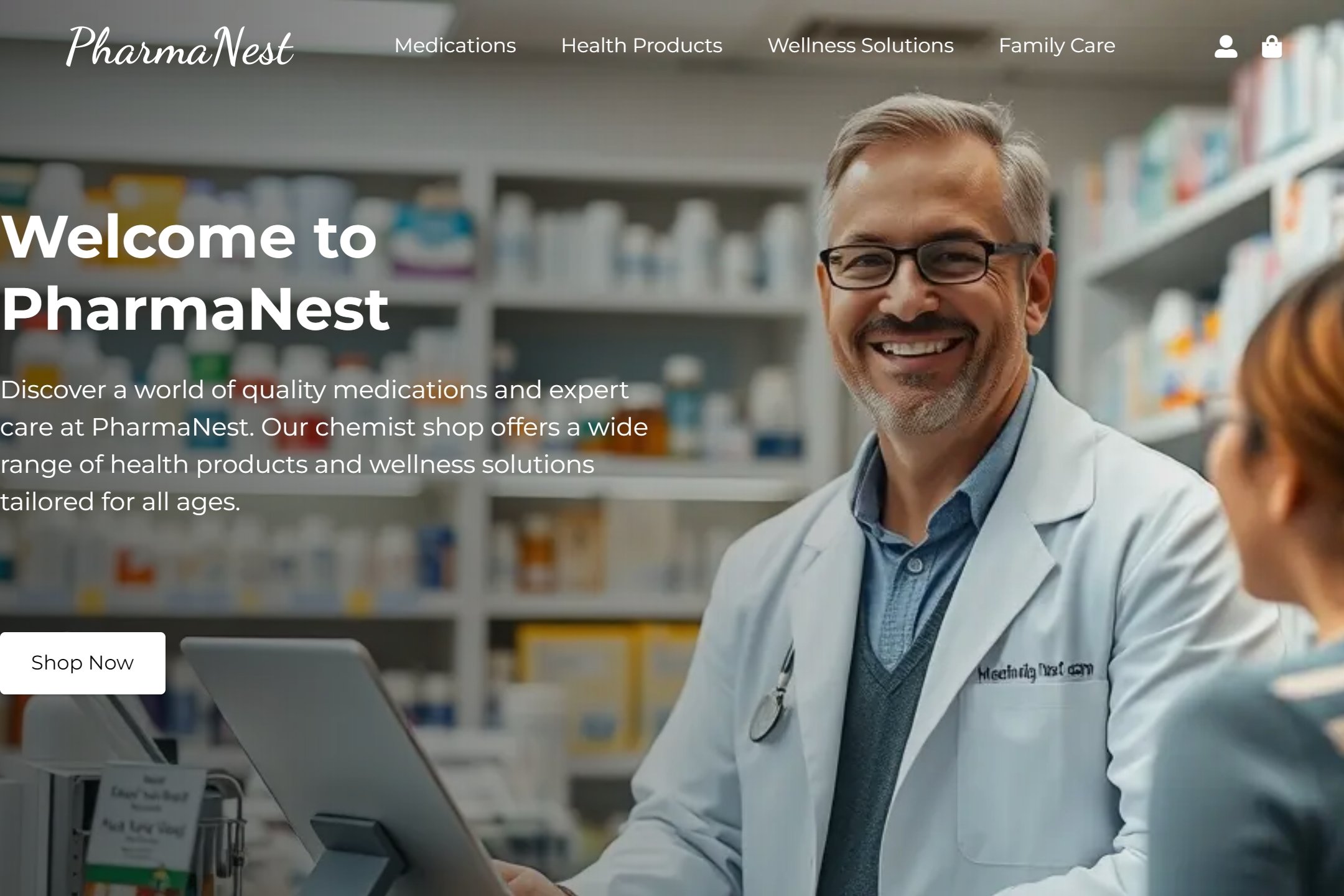 Chemist shop website template