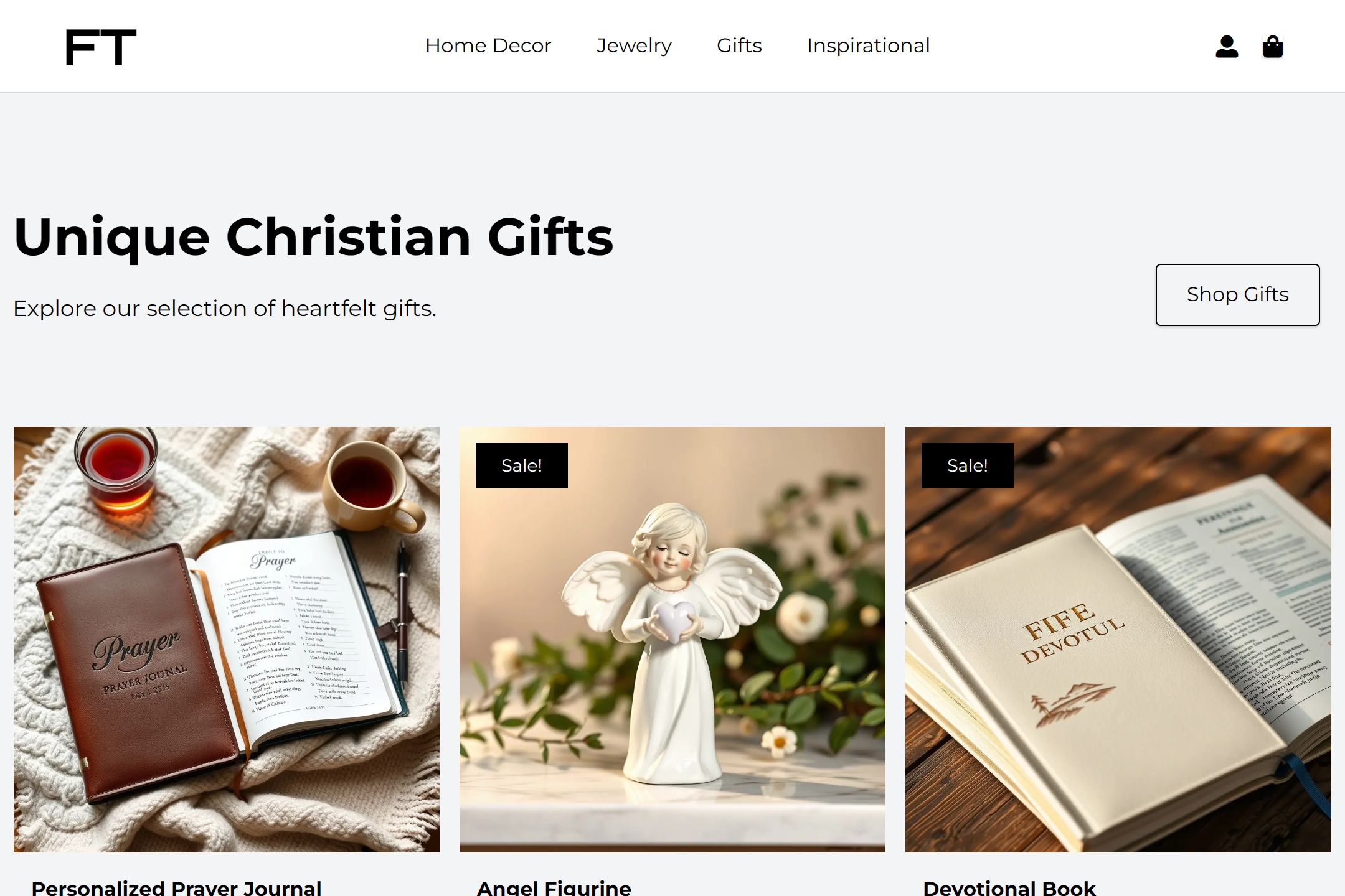 Christian gift shop website template