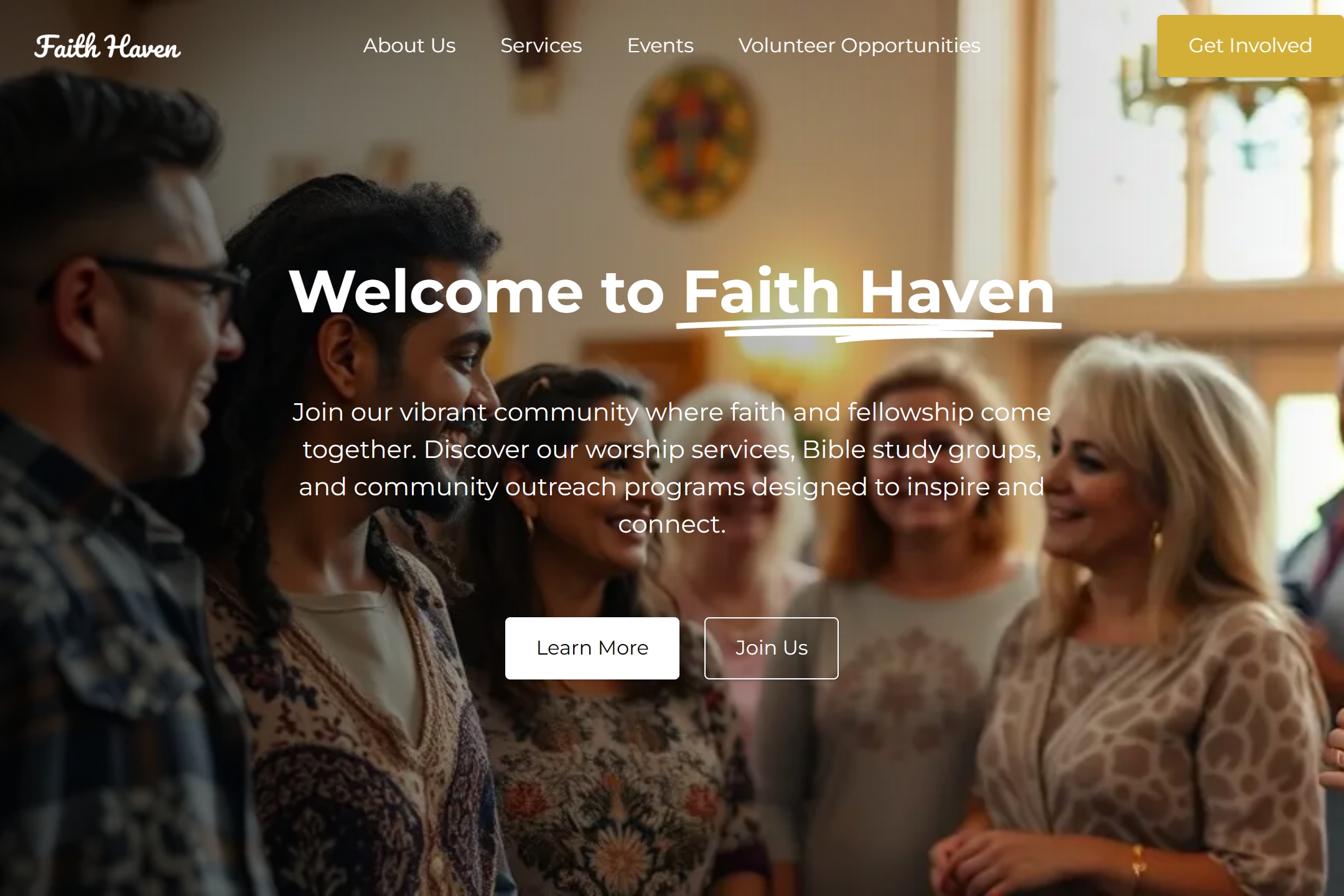 Church website template