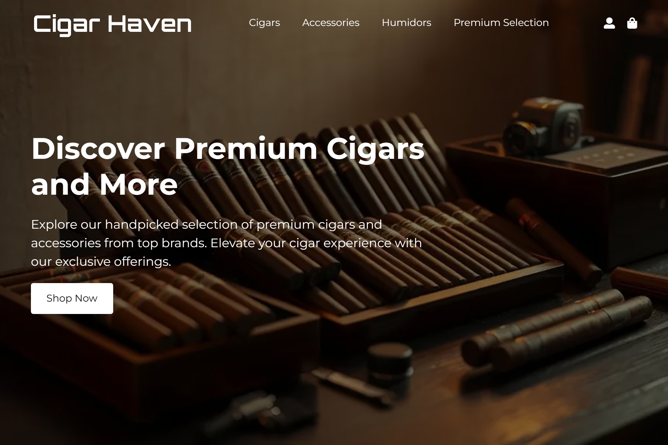 Cigar shop website template