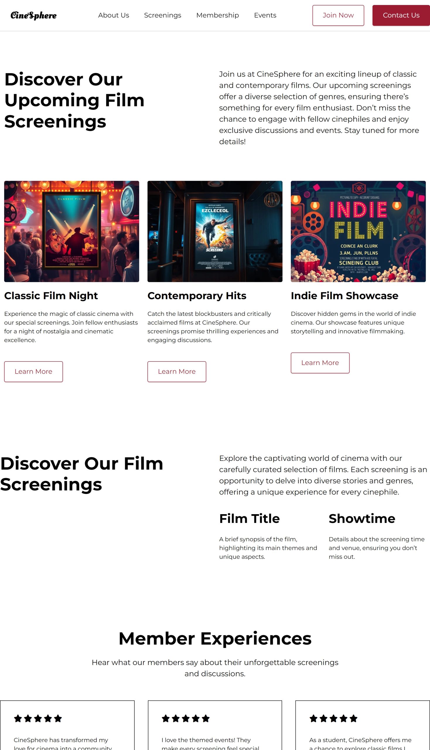 Screenings