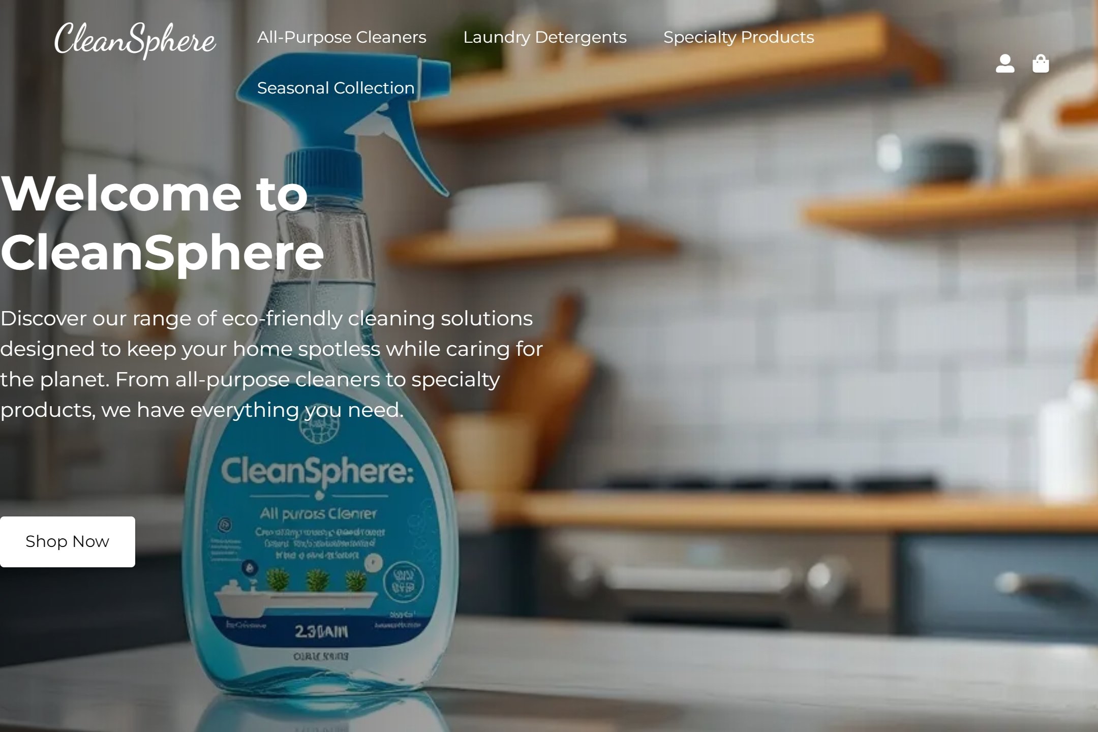 Cleaning products supplier website template