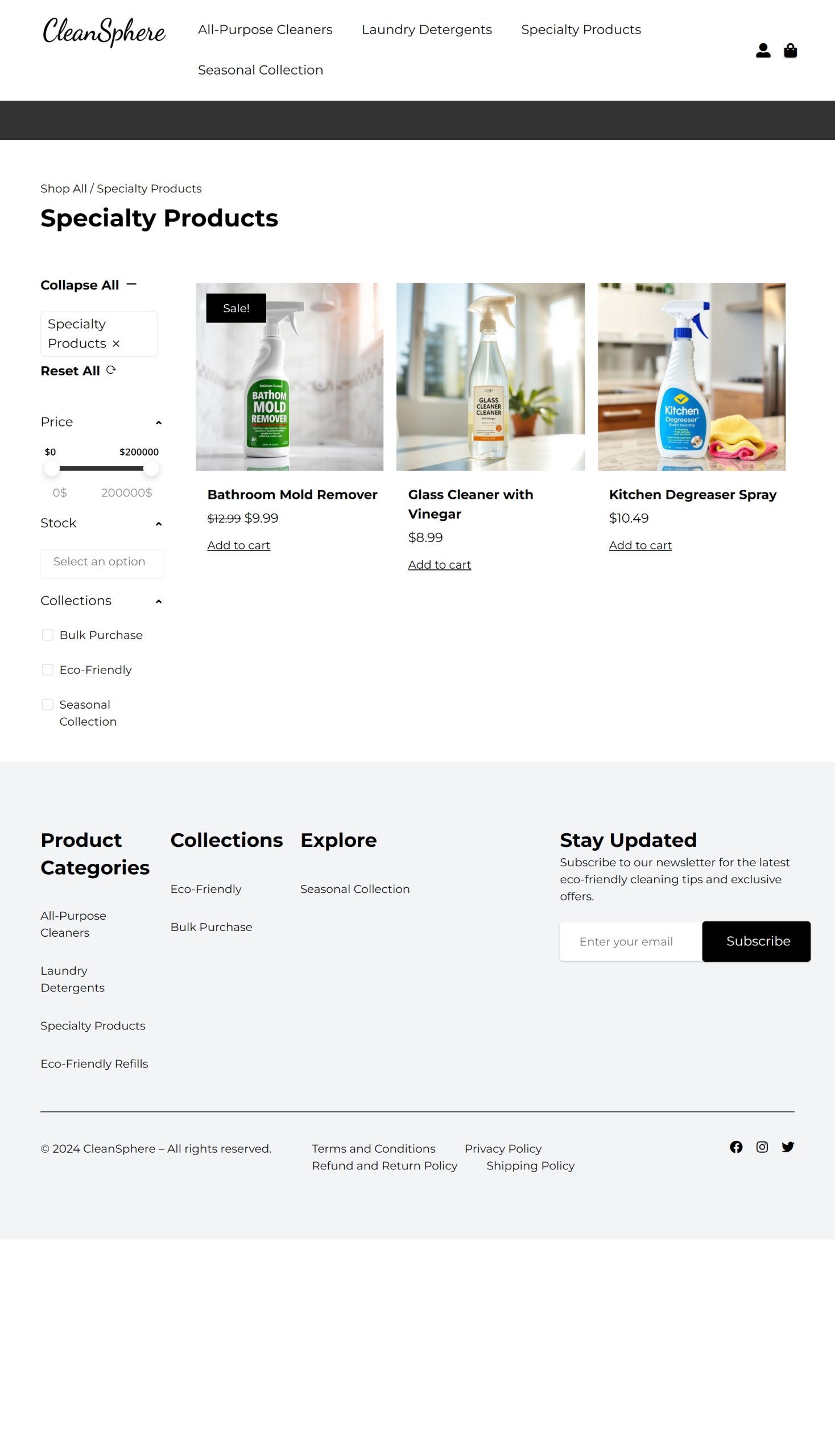 Specialty Products