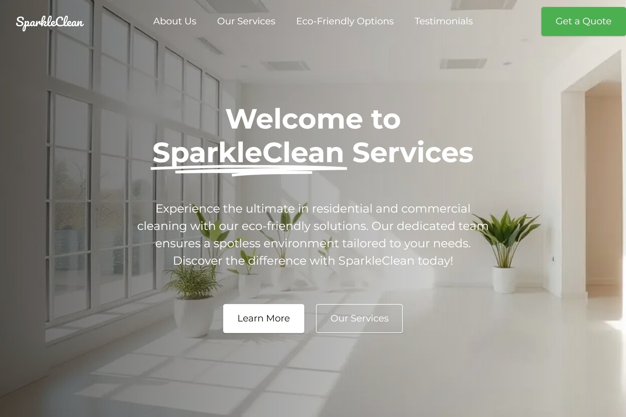 Cleaning website template