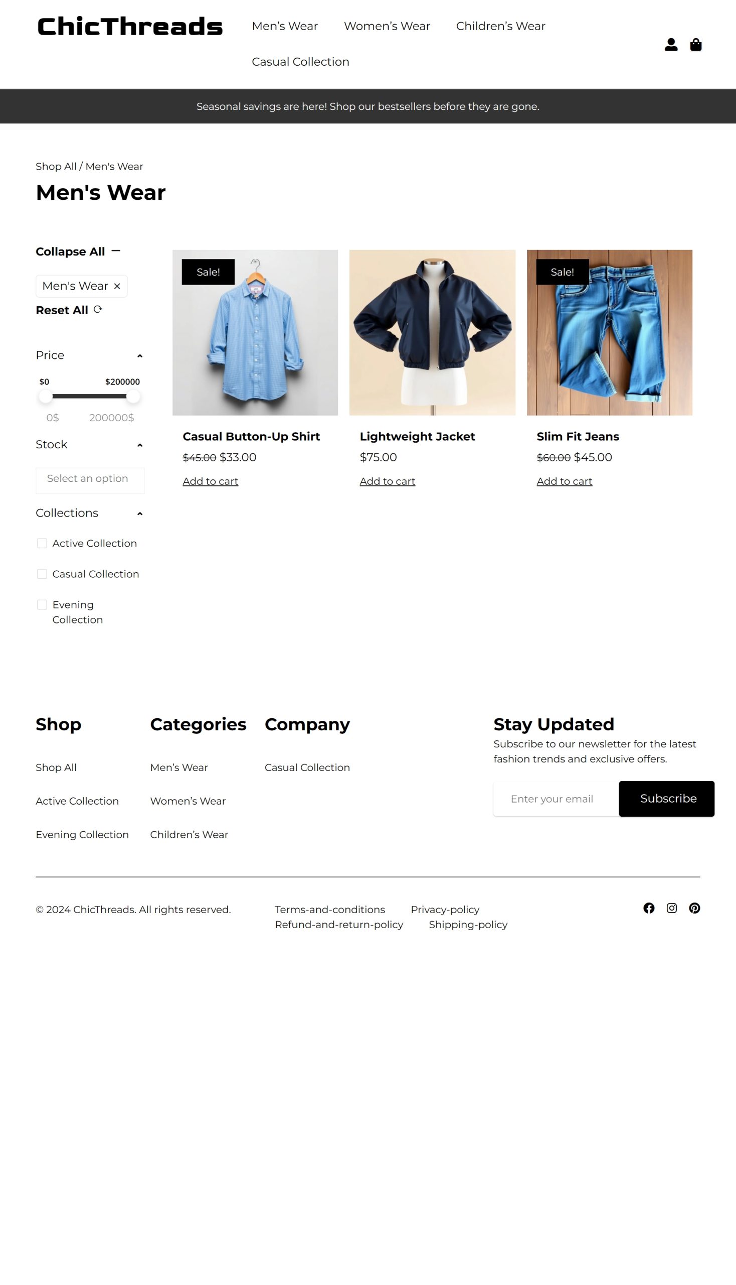 Mens Wear