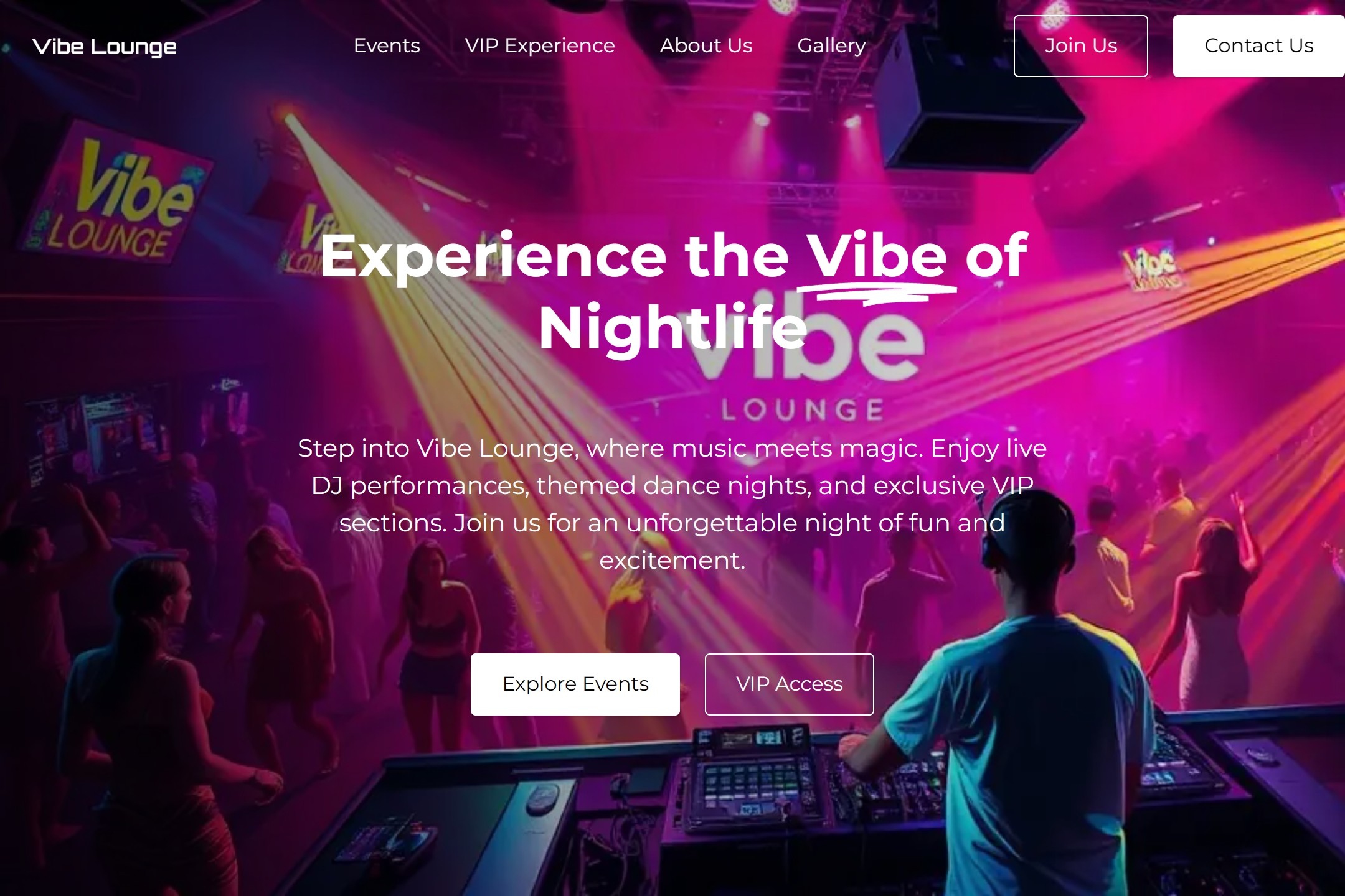 Club website template