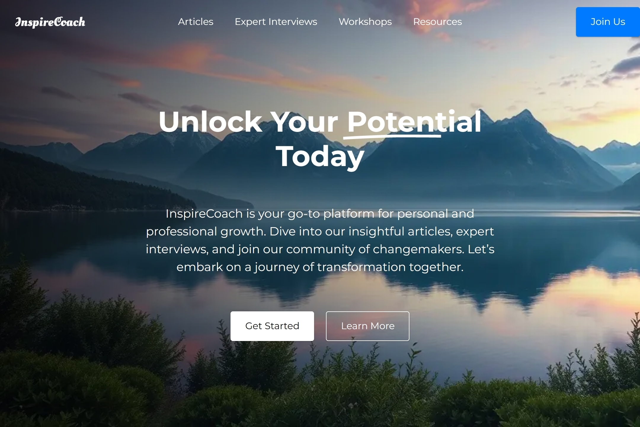 Coaching blog website template