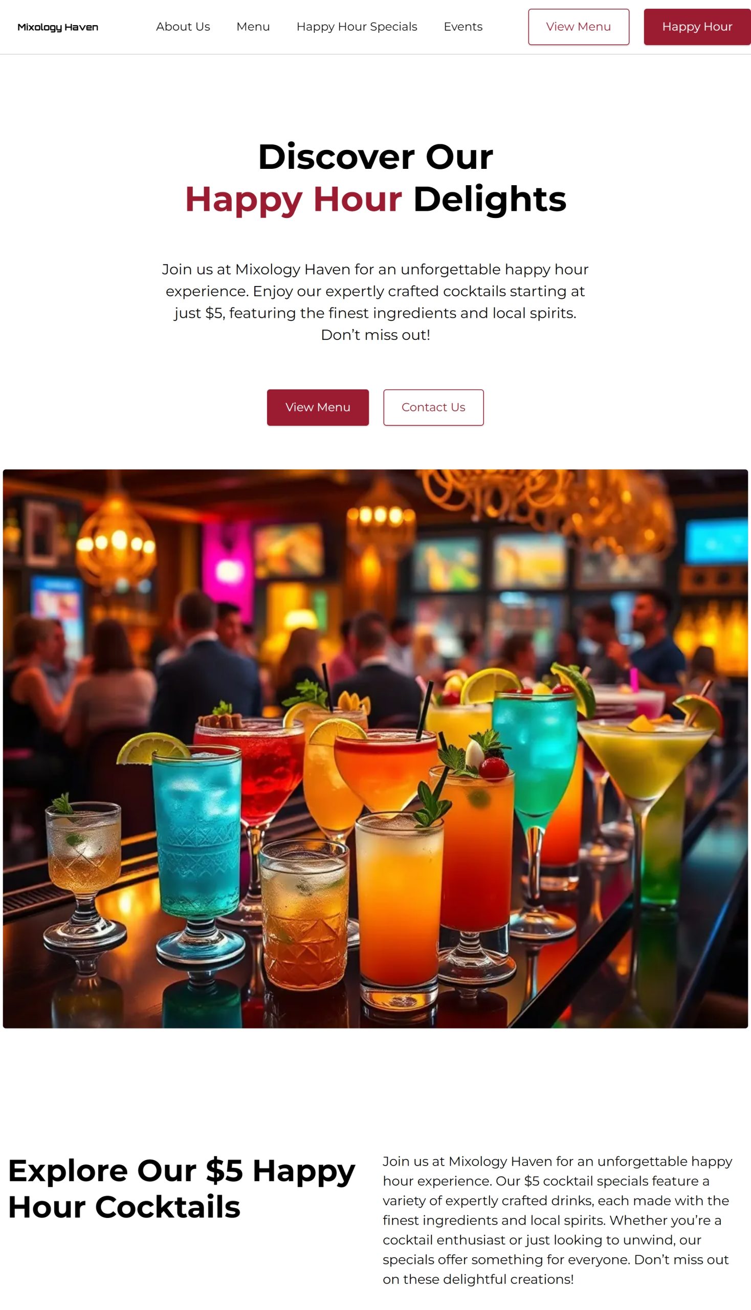 Happy Hour Specials