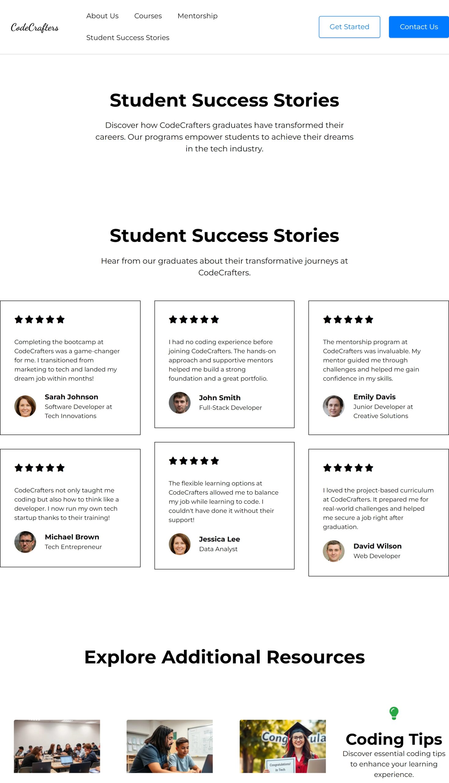Student Success Stories