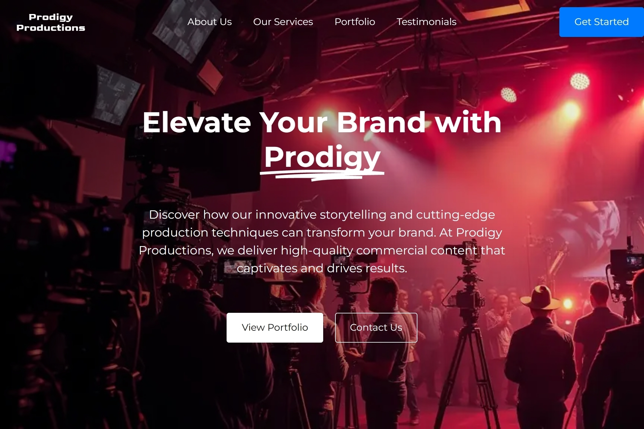 Commercial producer website template