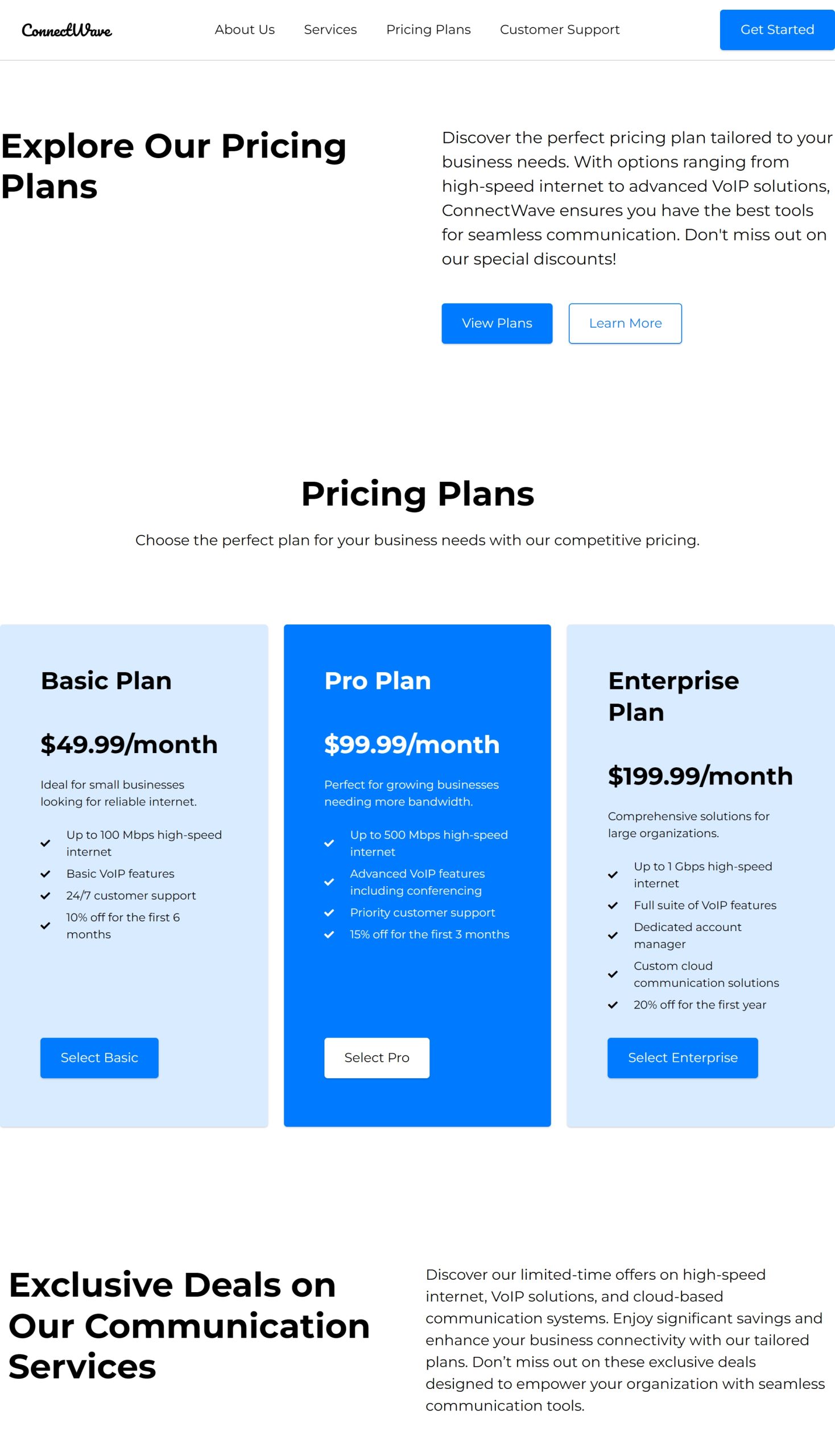 Pricing Plans