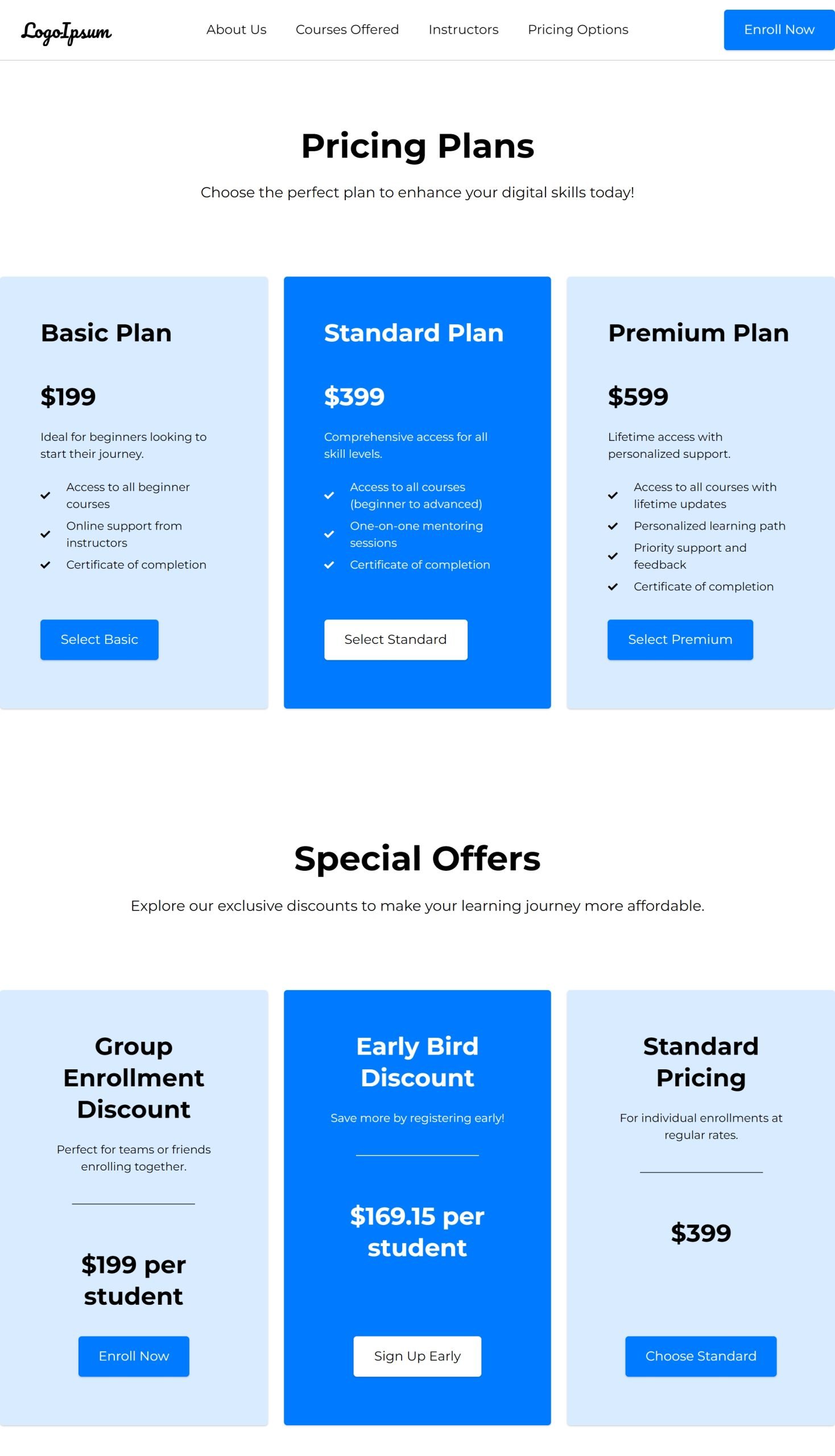 Pricing Options