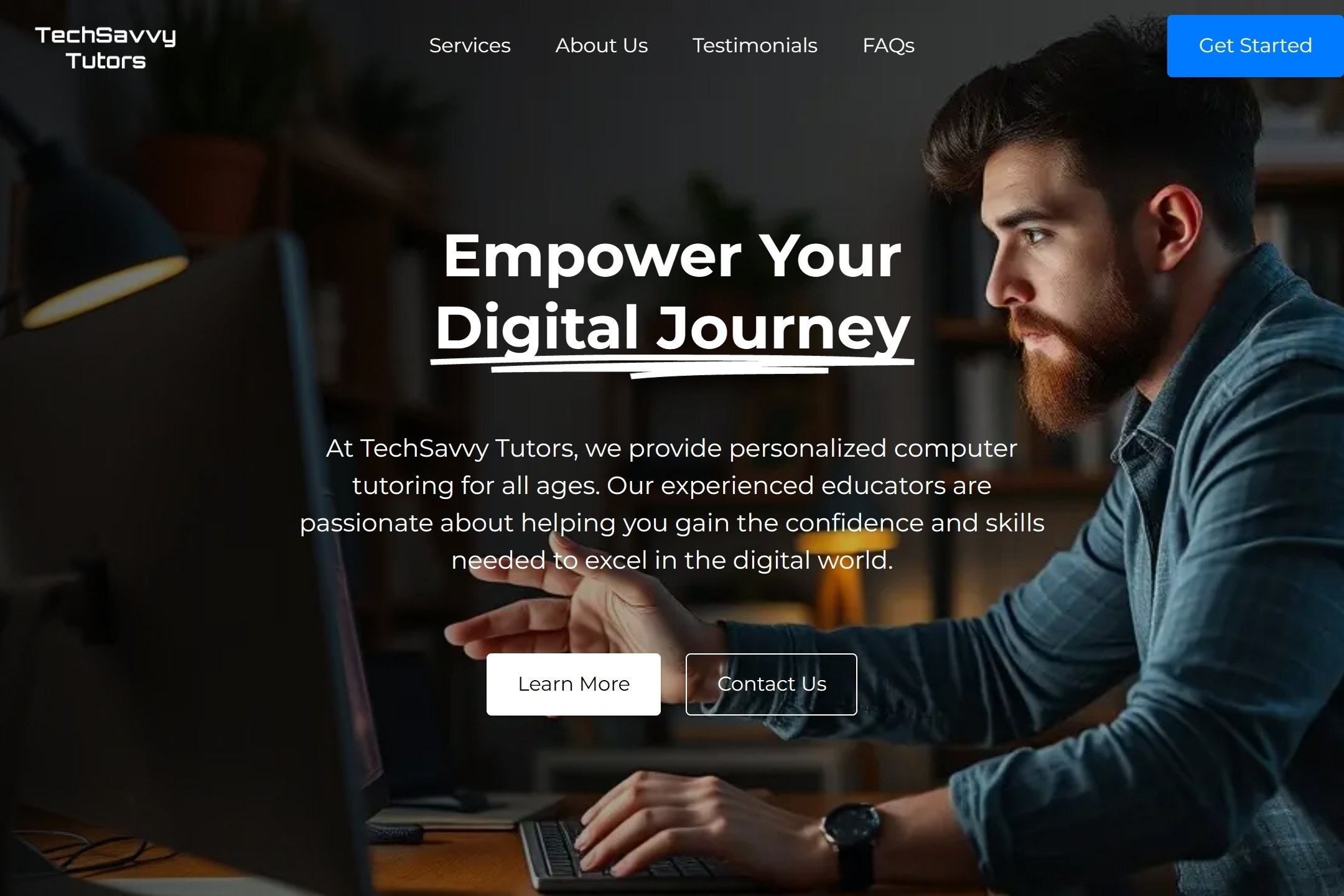 Computer tutor website template