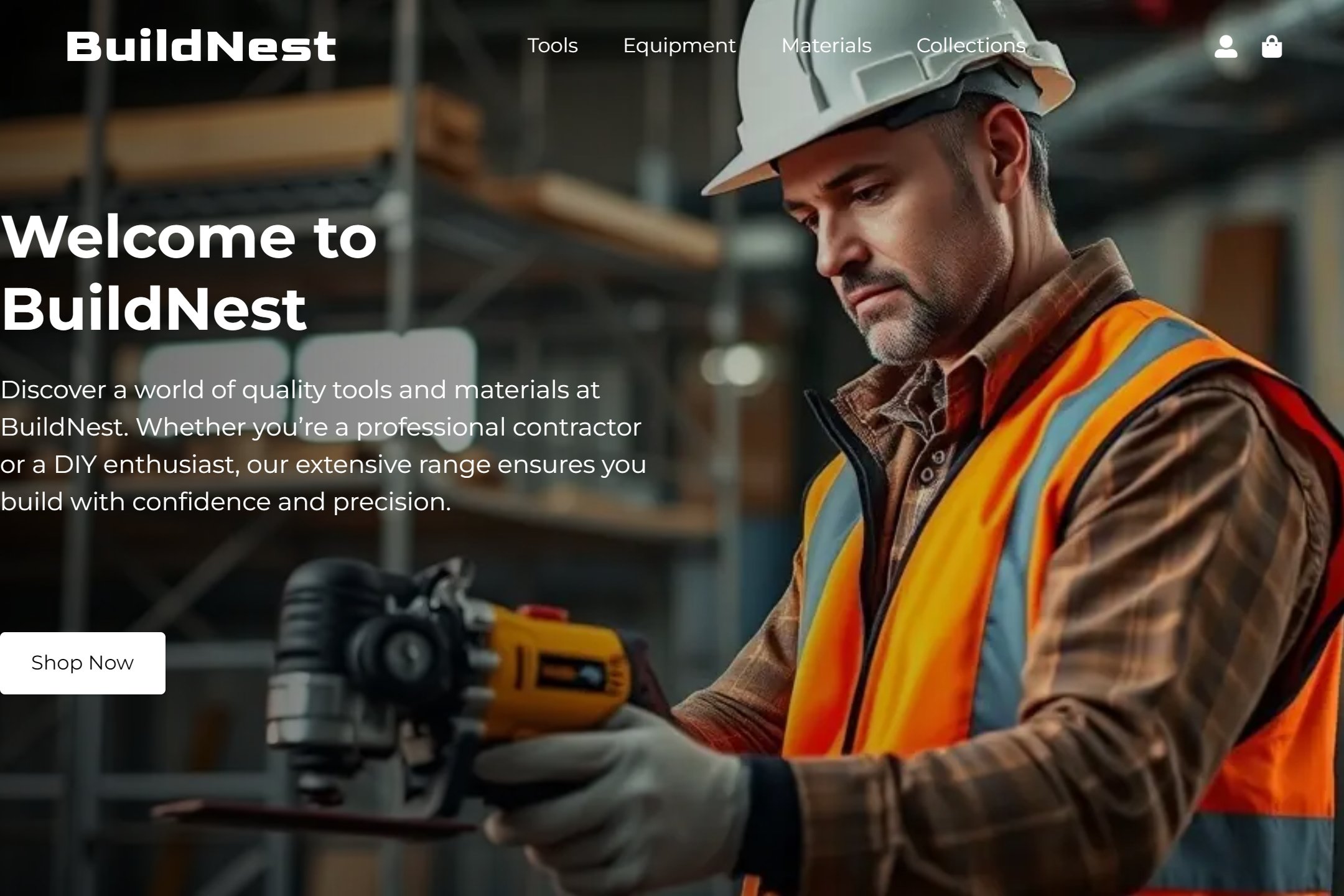 Construction store website template
