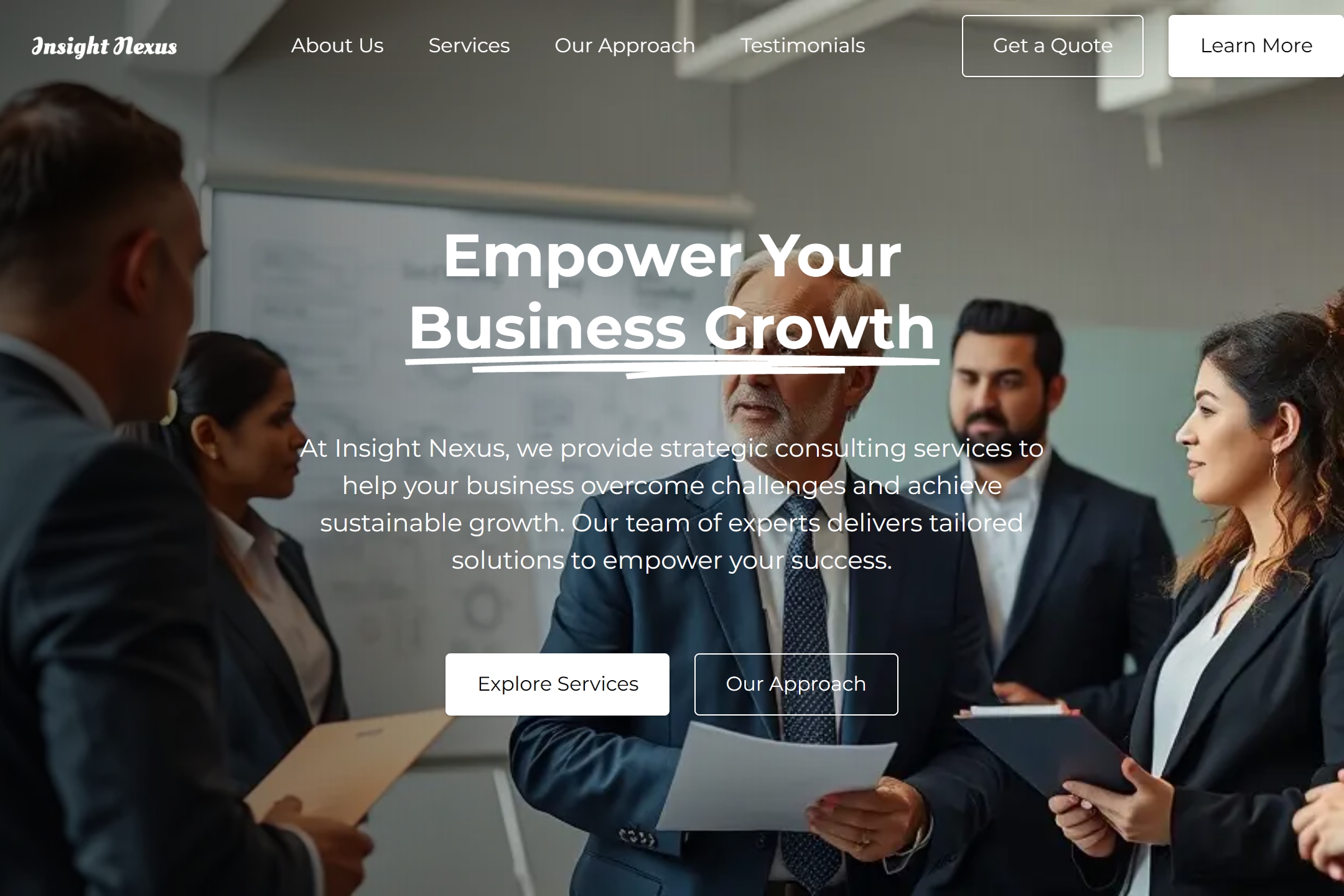 Consulting website template