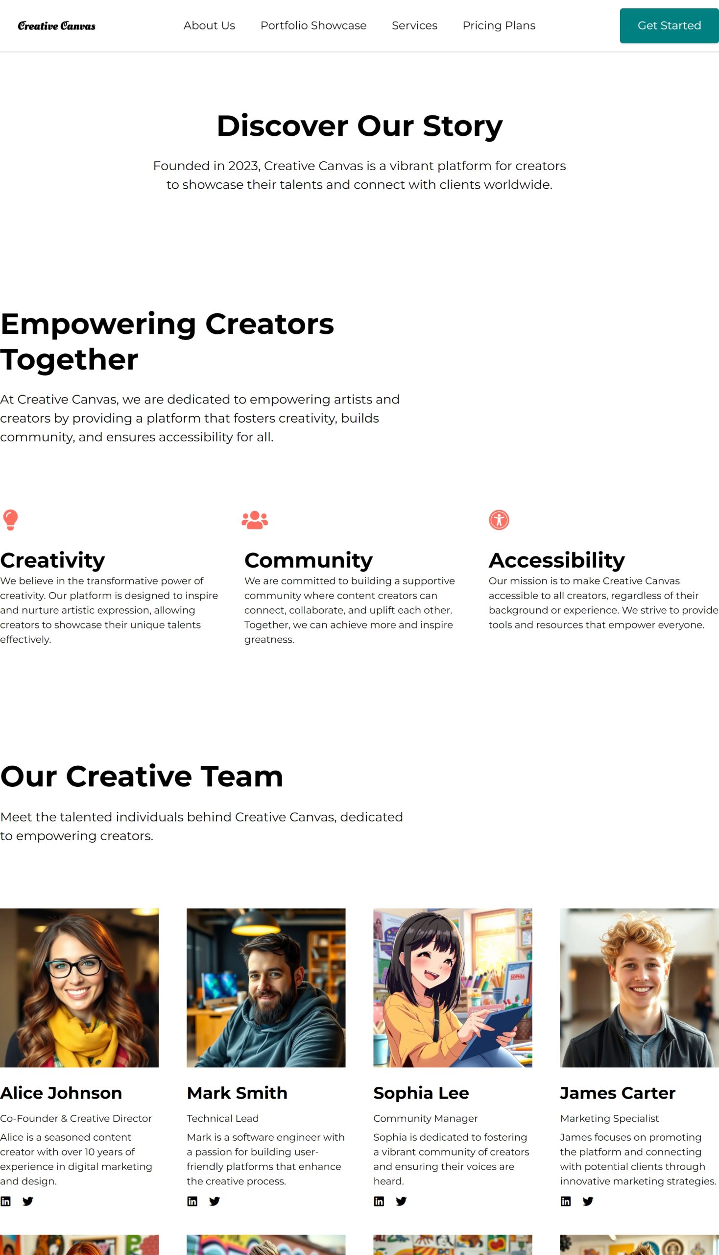 Best Content Creator Portfolio Website Template